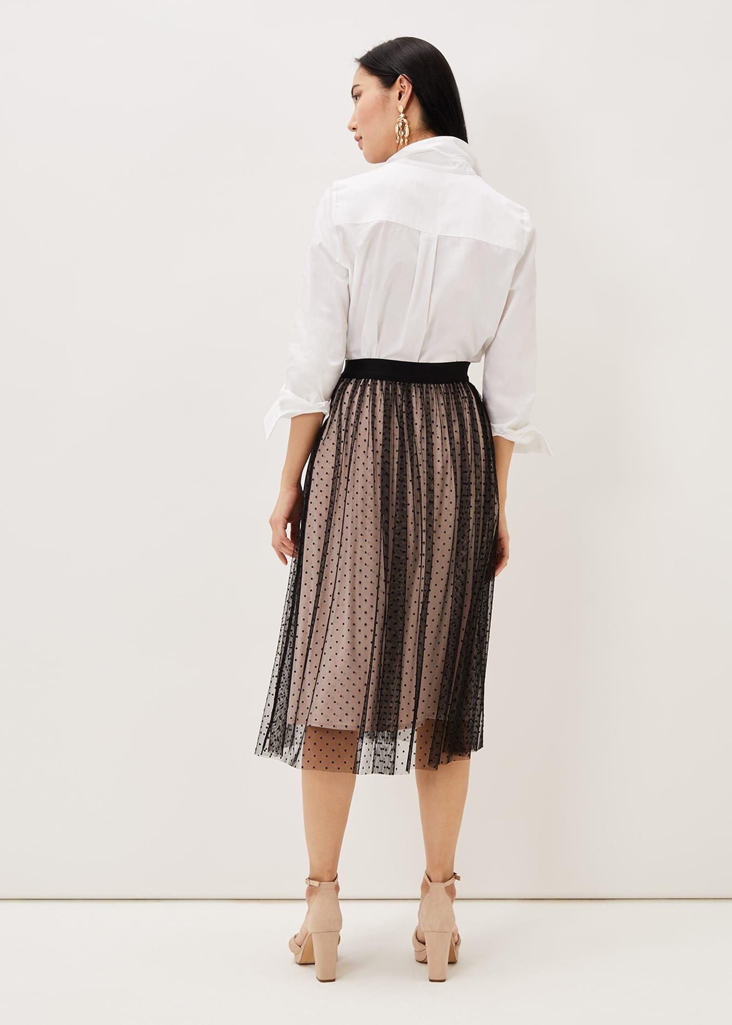 Maya Mesh Spot Skirt
