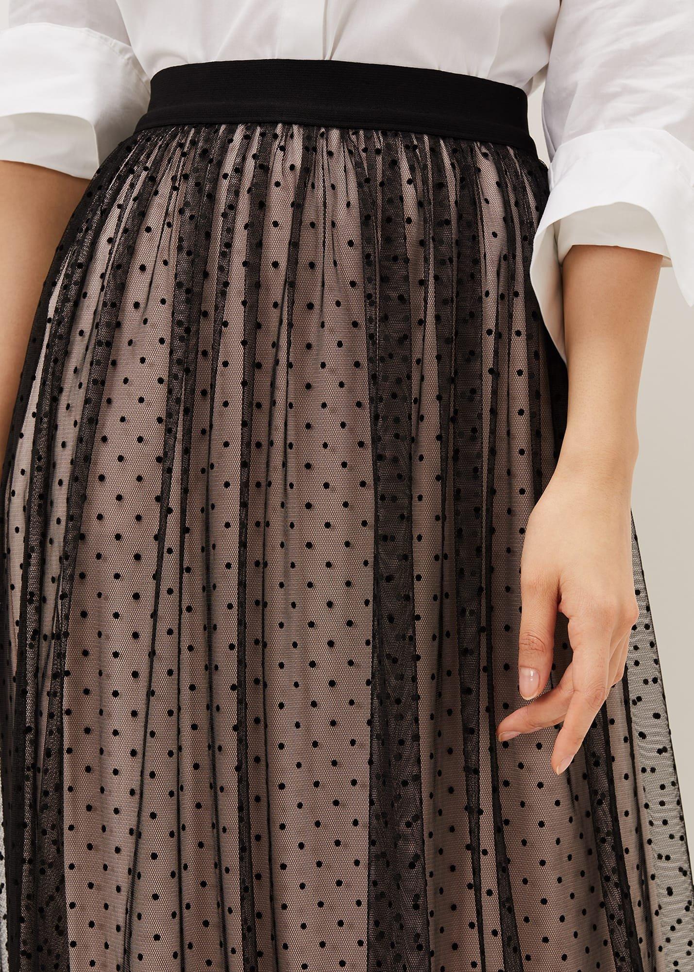 Maya Mesh Spot Skirt