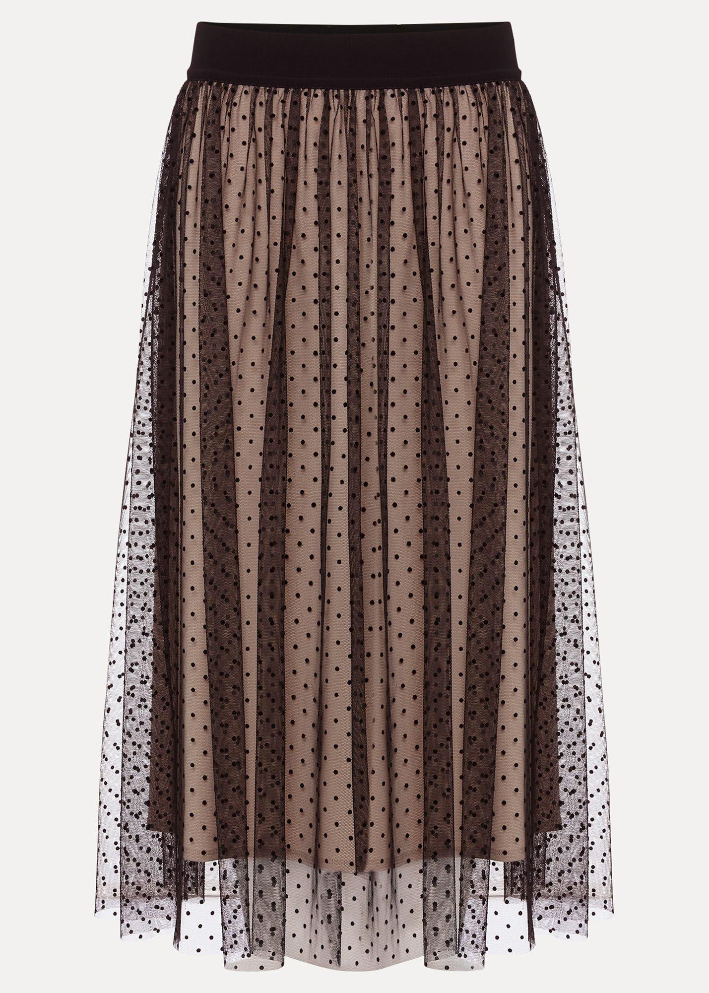 Maya Mesh Spot Skirt