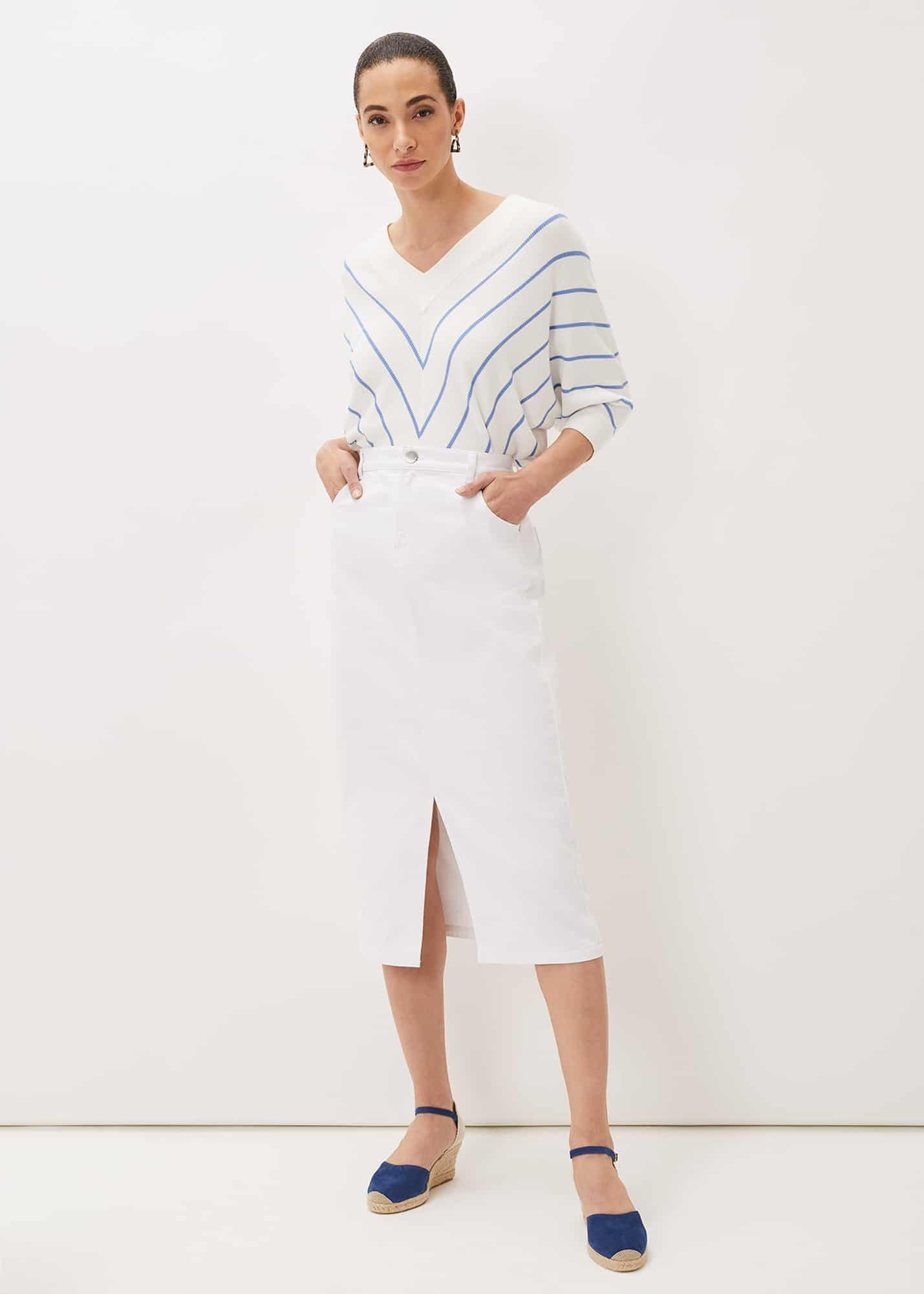 Aubrey Denim Midi Skirt