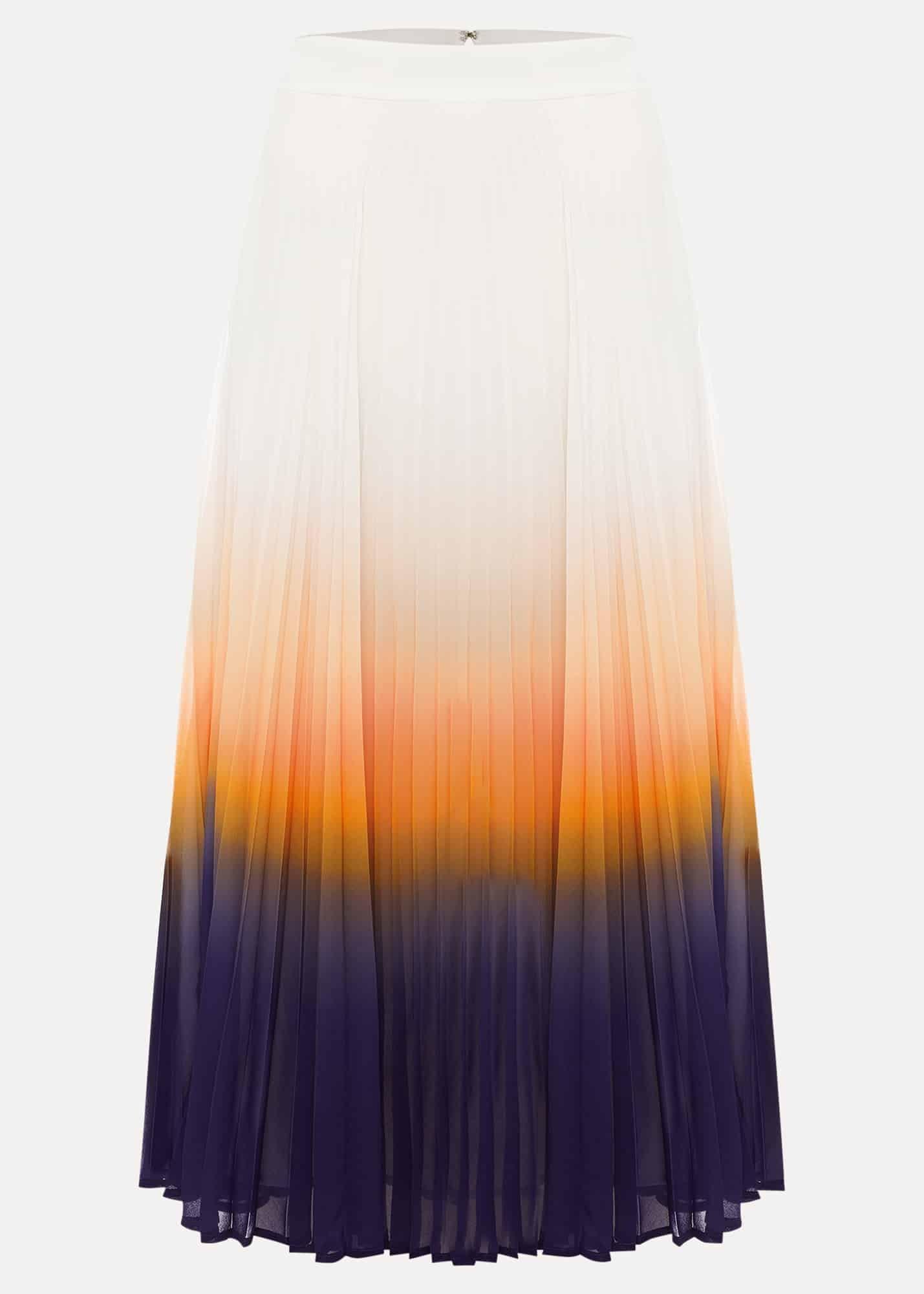 Raya Pleated Dip Dye Skirt