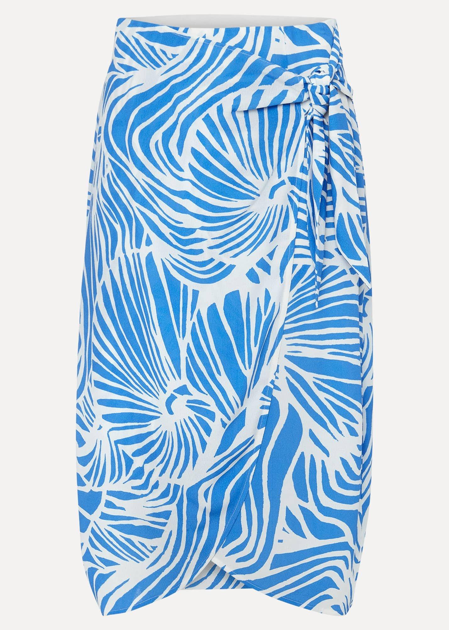 Dorothy Shell Print Wrap Skirt