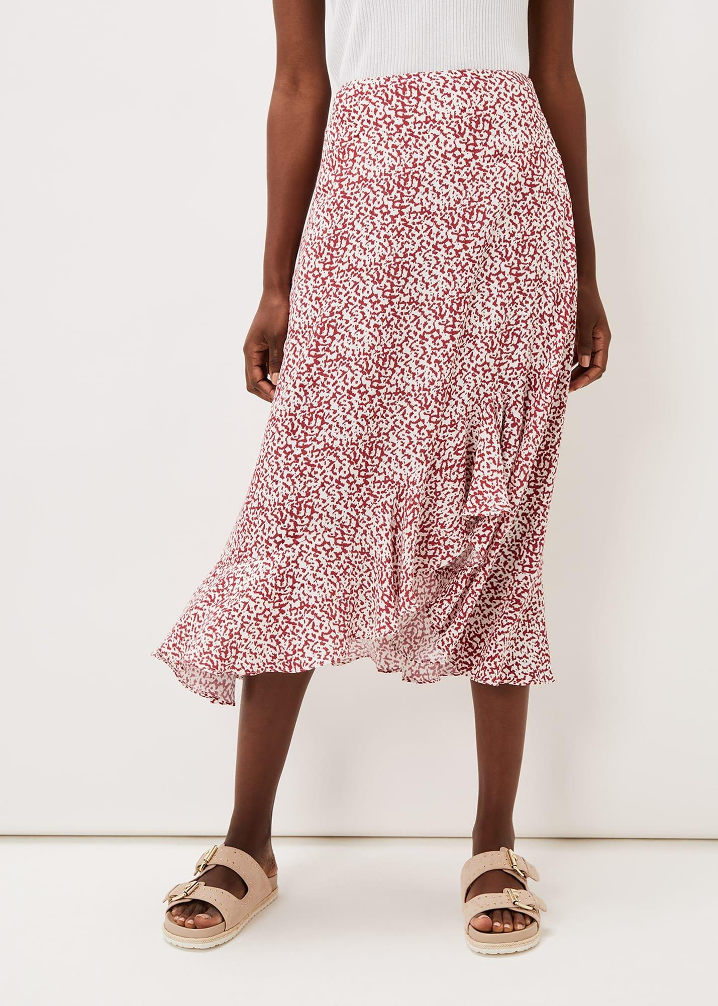 Lara Print Frill Hem Skirt