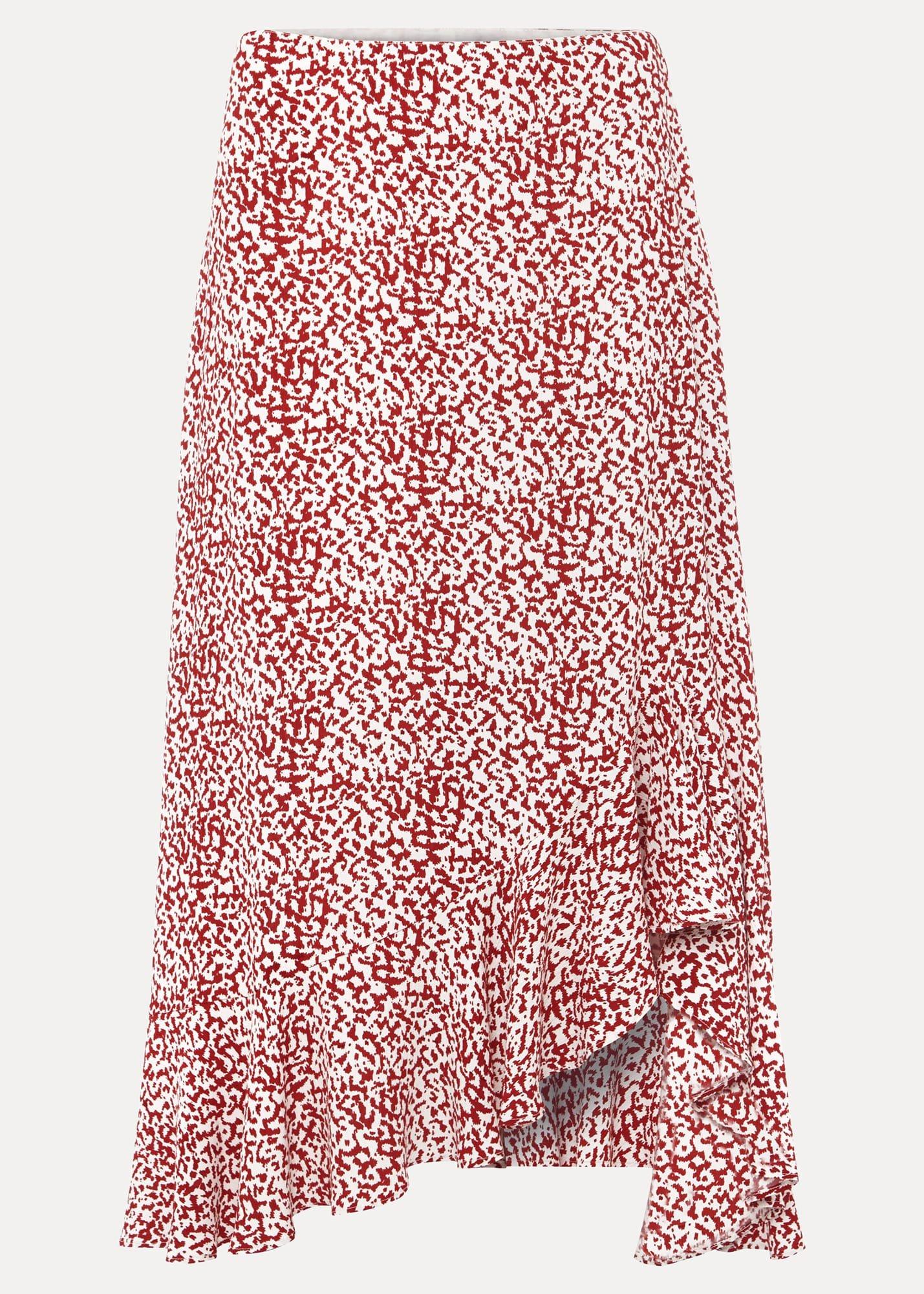 Lara Print Frill Hem Skirt