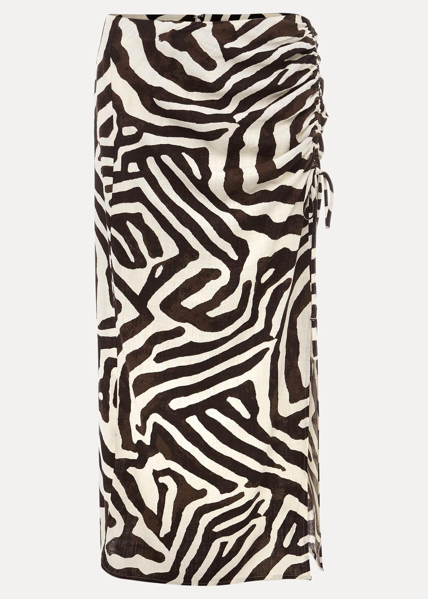 Isabelle Zebra Midi Skirt