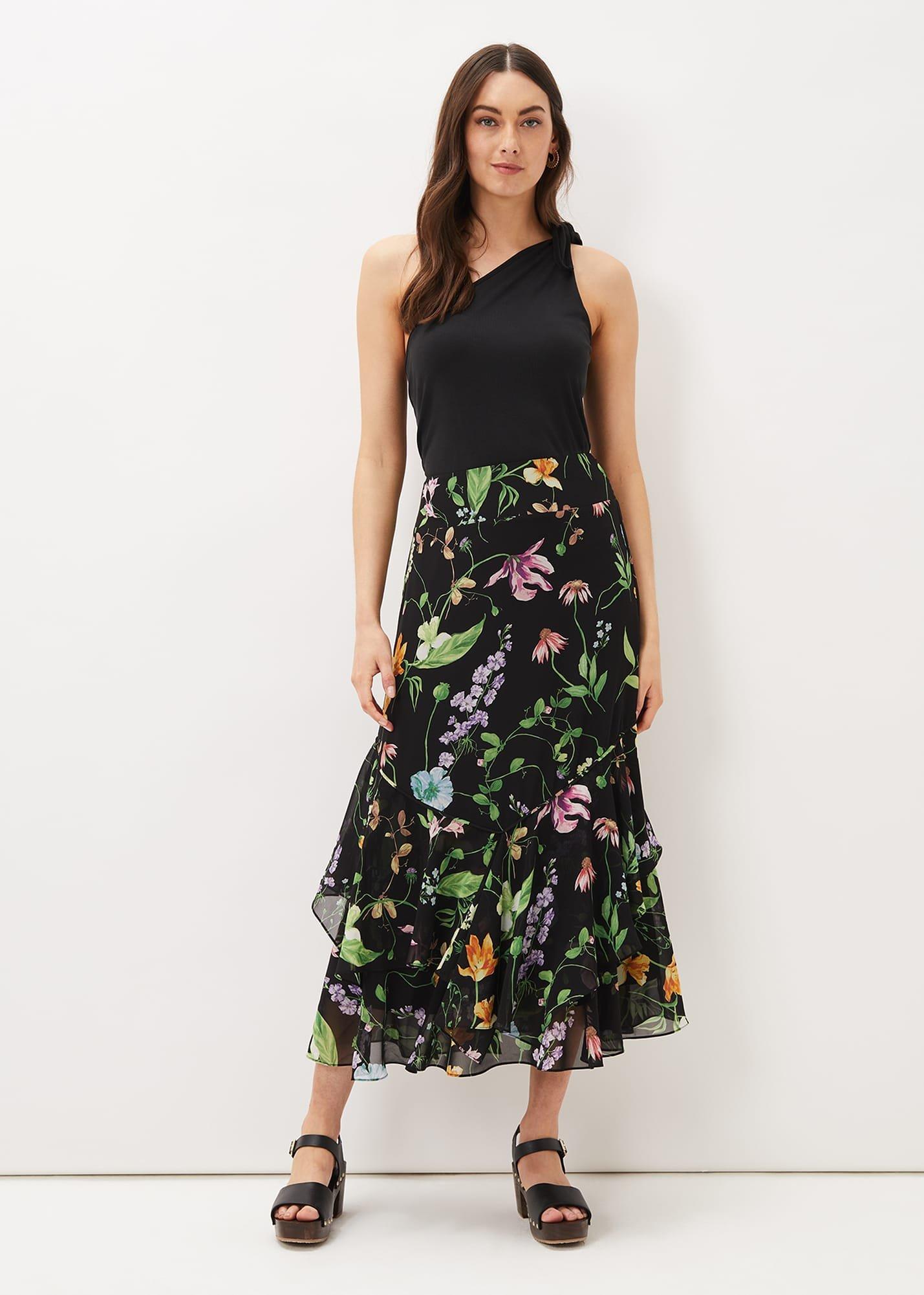 Kayley Floral Printed Maxi Skirt