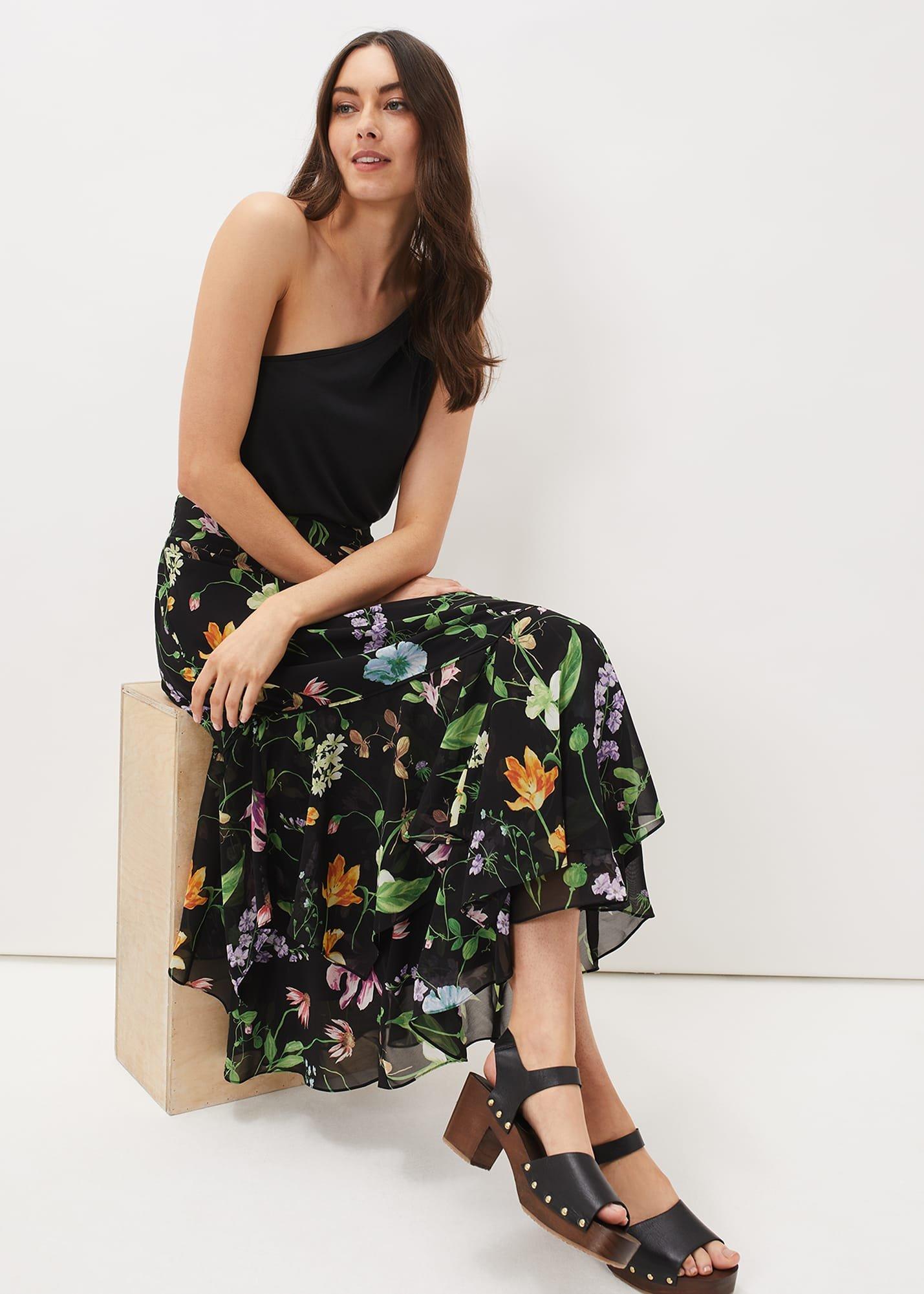 Kayley Floral Printed Maxi Skirt