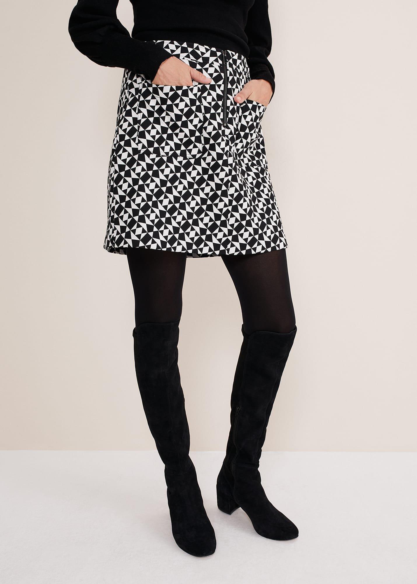 Bregitta Geo Mini Jacquard Skirt