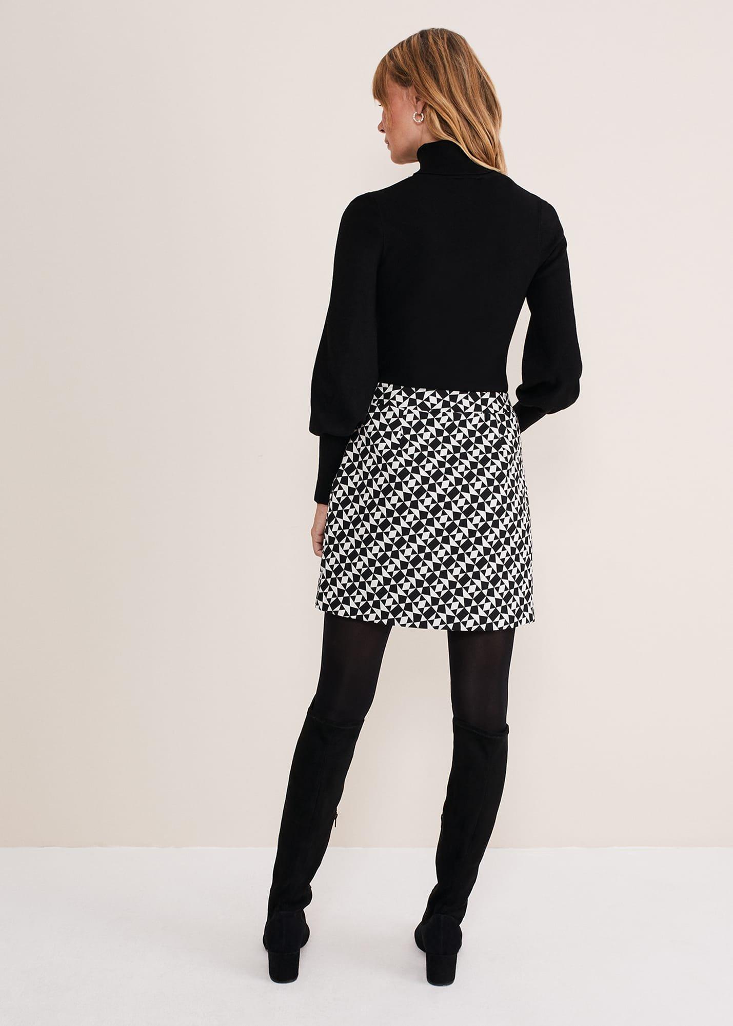 Bregitta Geo Mini Jacquard Skirt