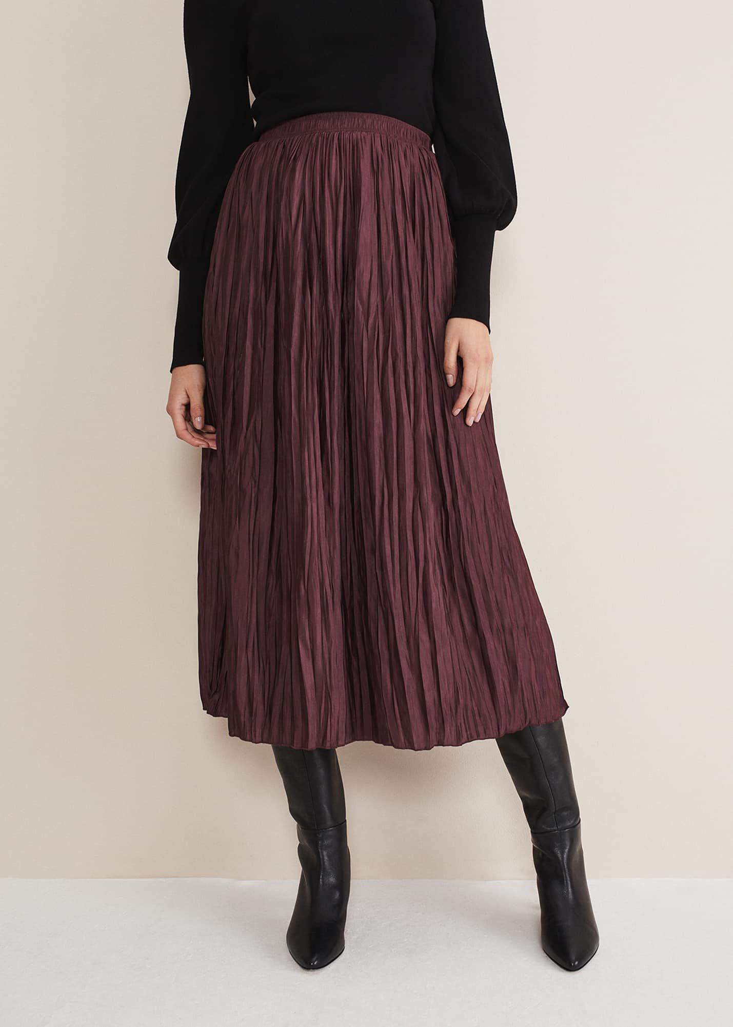 Kate Plisse Midi Skirt