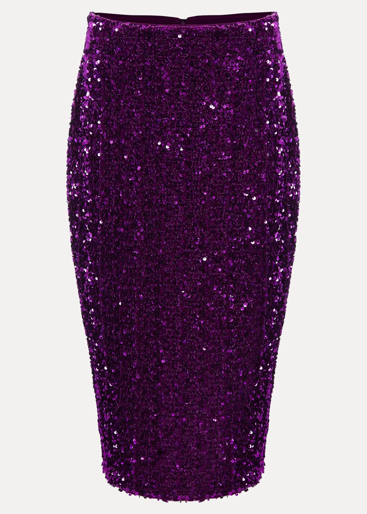 Elvira Sequin Midi Skirt