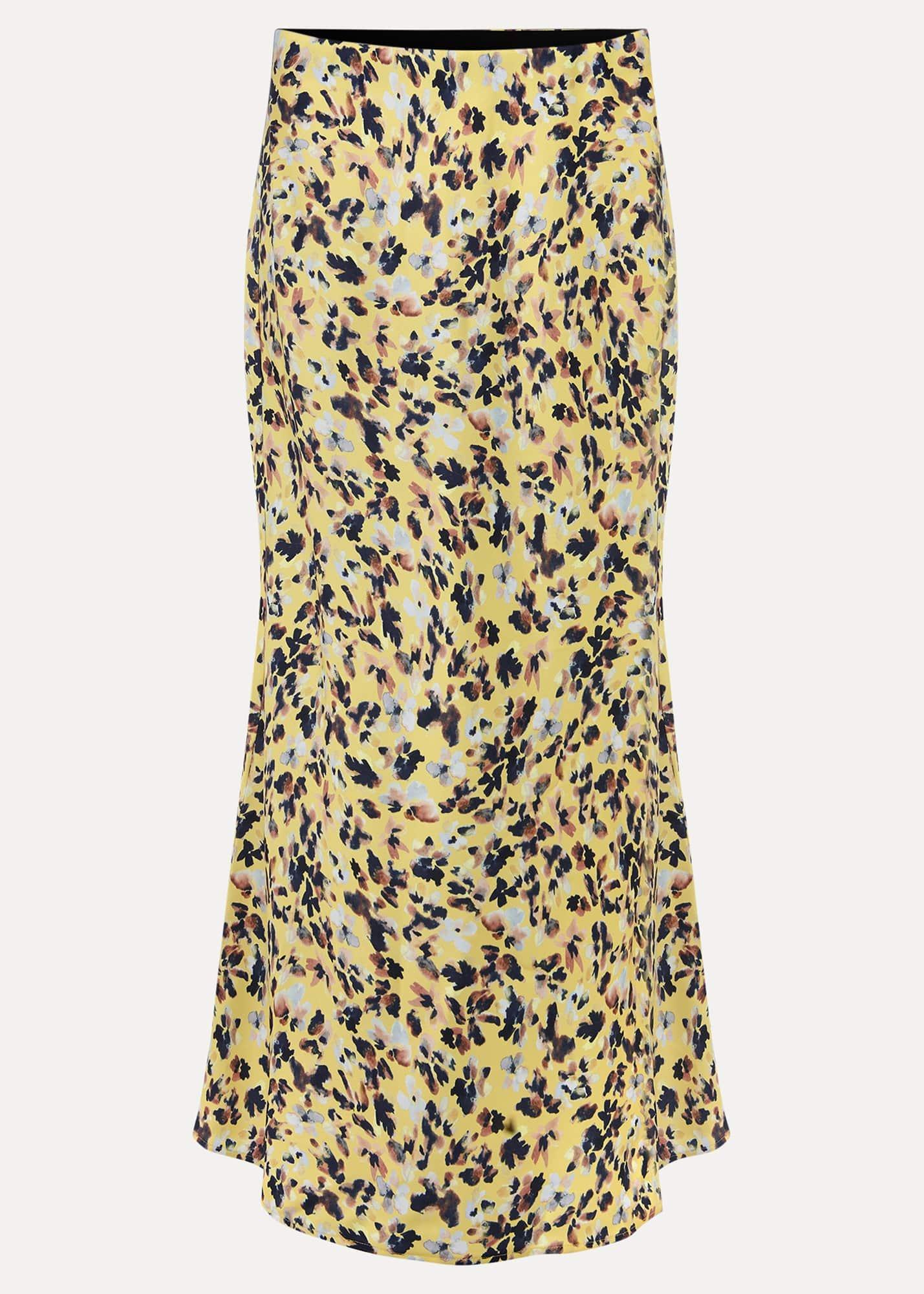 Blaire Floral Satin Slip Skirt