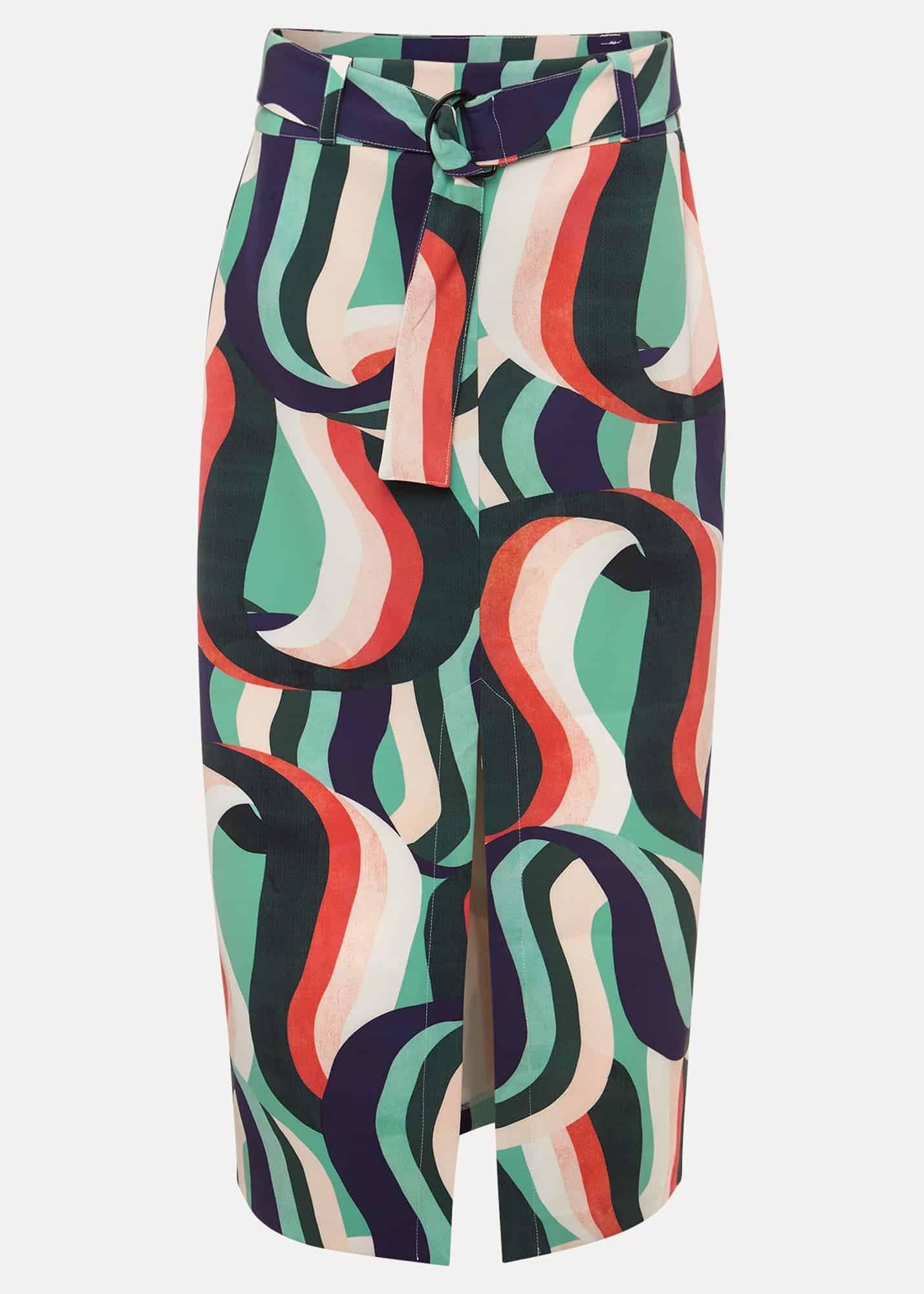 Nathalie Swirl Midi Skirt
