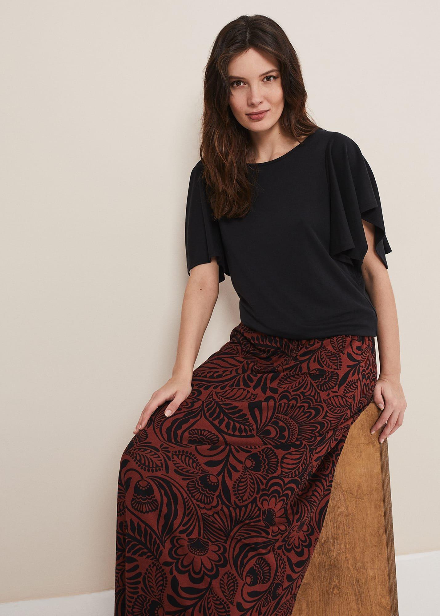 Mara Abstract Maxi Skirt