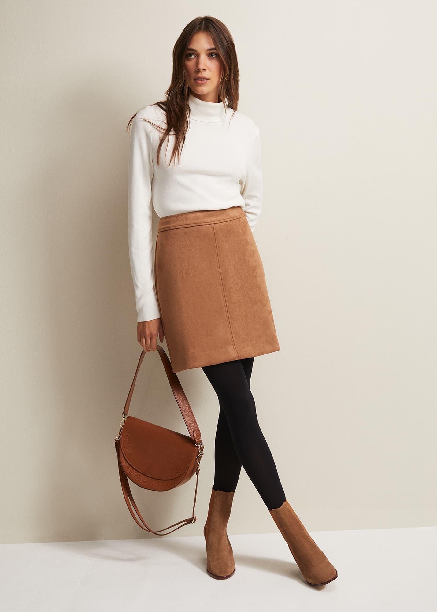 Darya Faux Suede Mini Skirt
