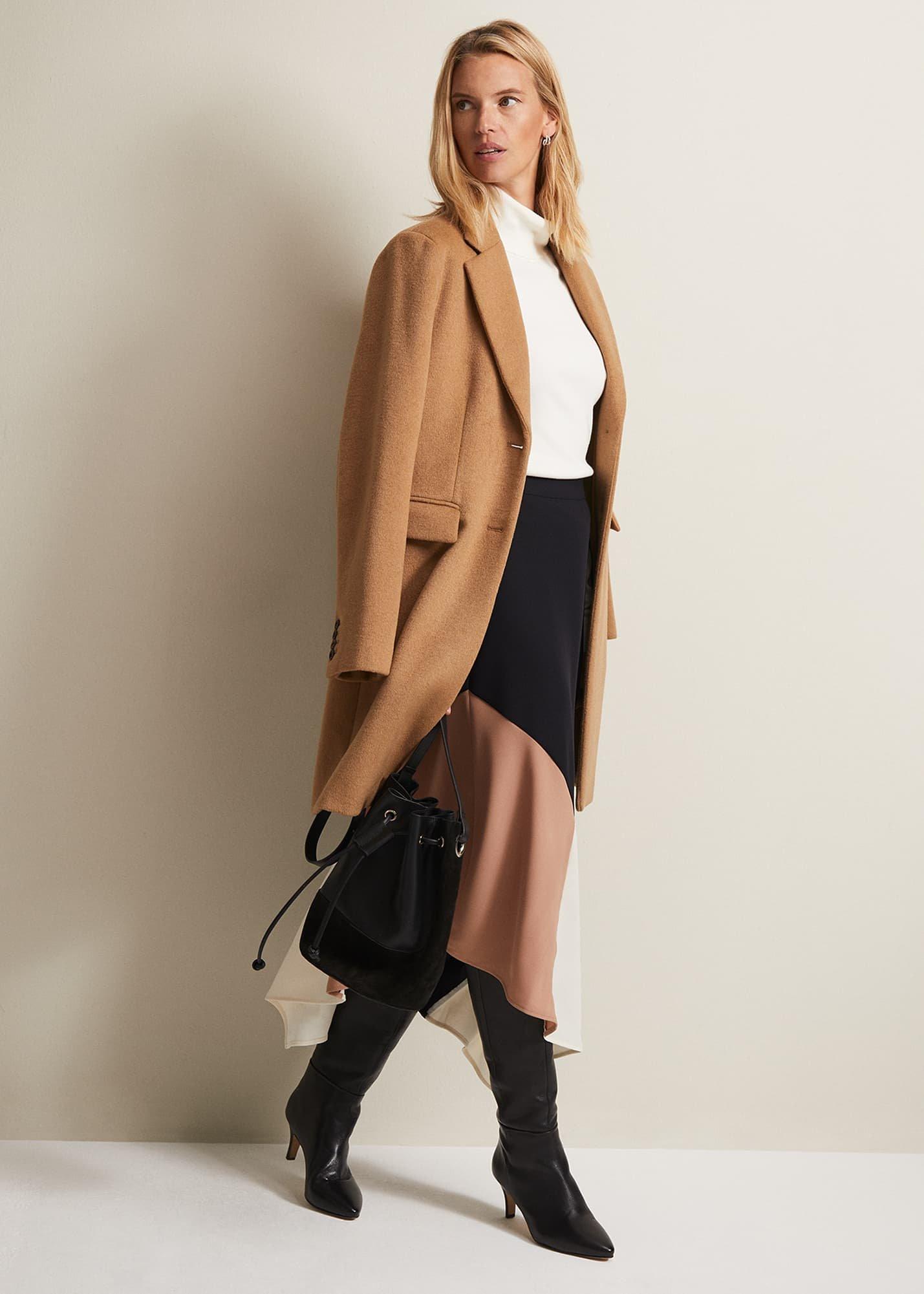 Zelaina Asymmetric Midi Skirt