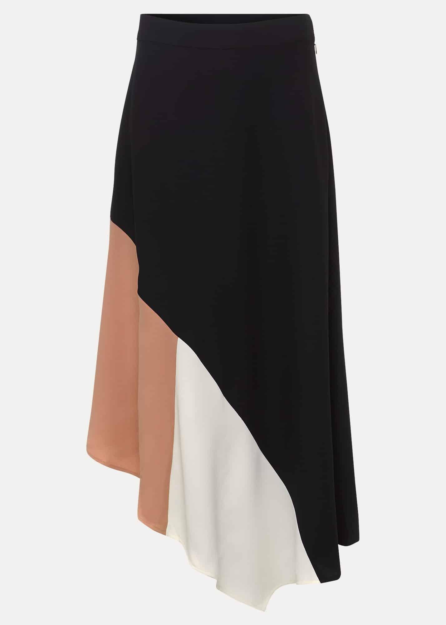 Zelaina Asymmetric Midi Skirt