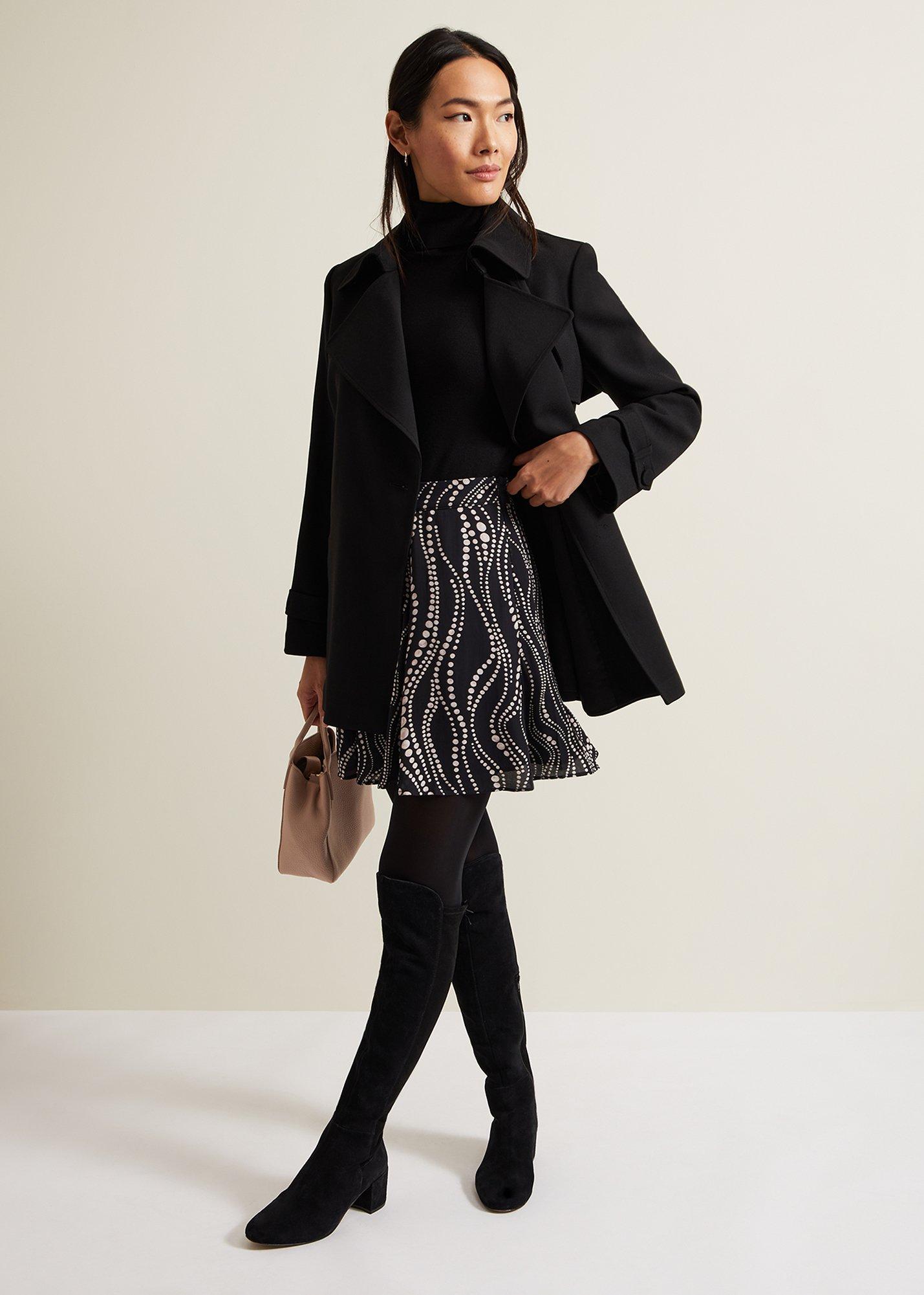 Ilaria Flippy Mini Pearl Print Skirt