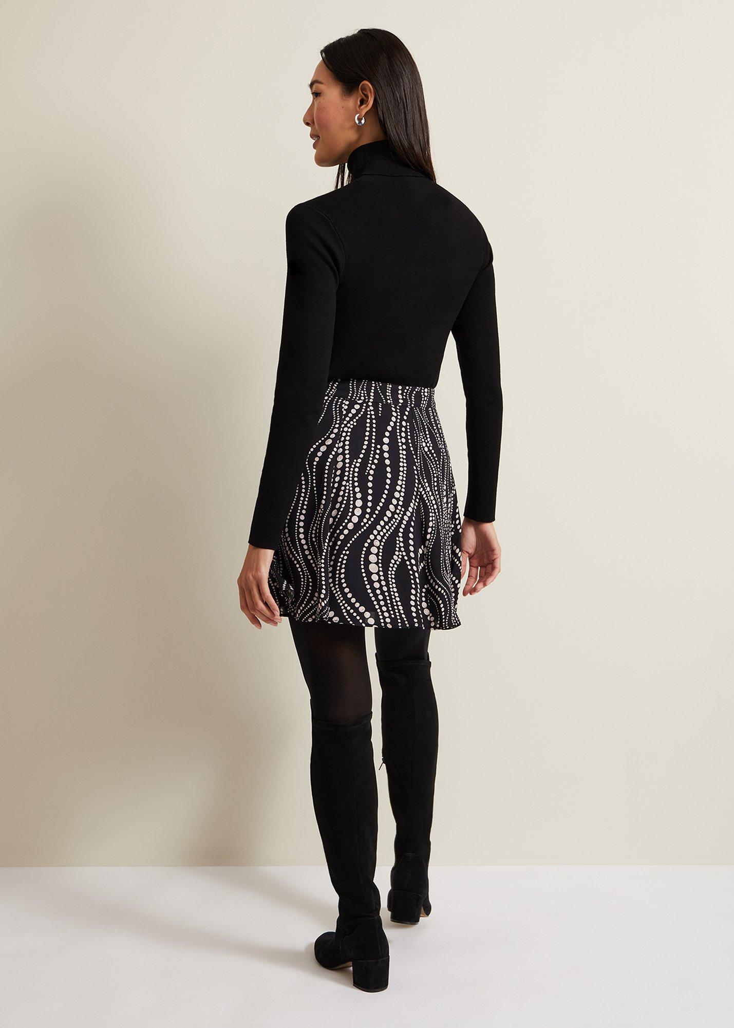 Ilaria Flippy Mini Pearl Print Skirt