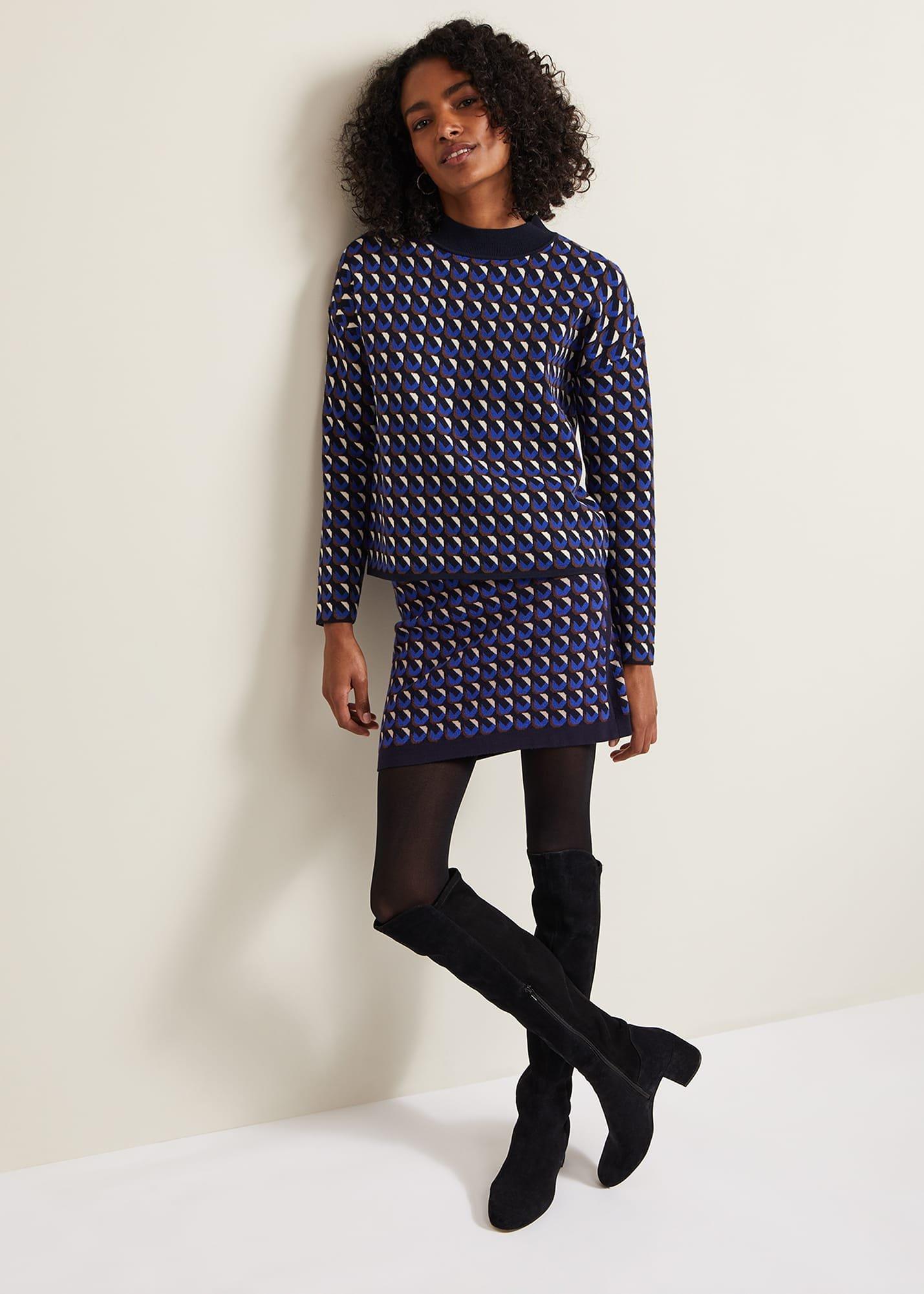 ノットコンベンショナル two face skirt Nicole Geo Twin Set Skirt | Phase Eight UK |
