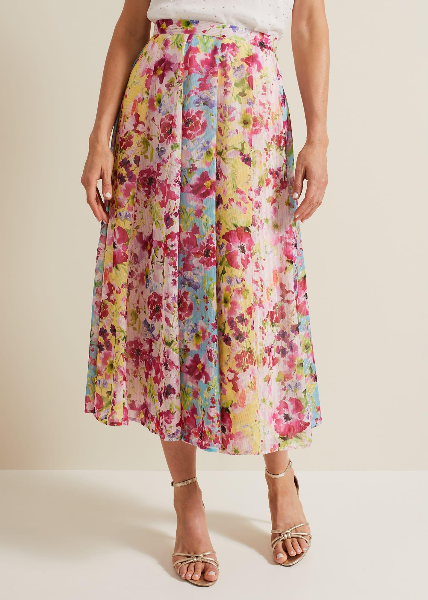 Vivianne Floral Midi Skirt