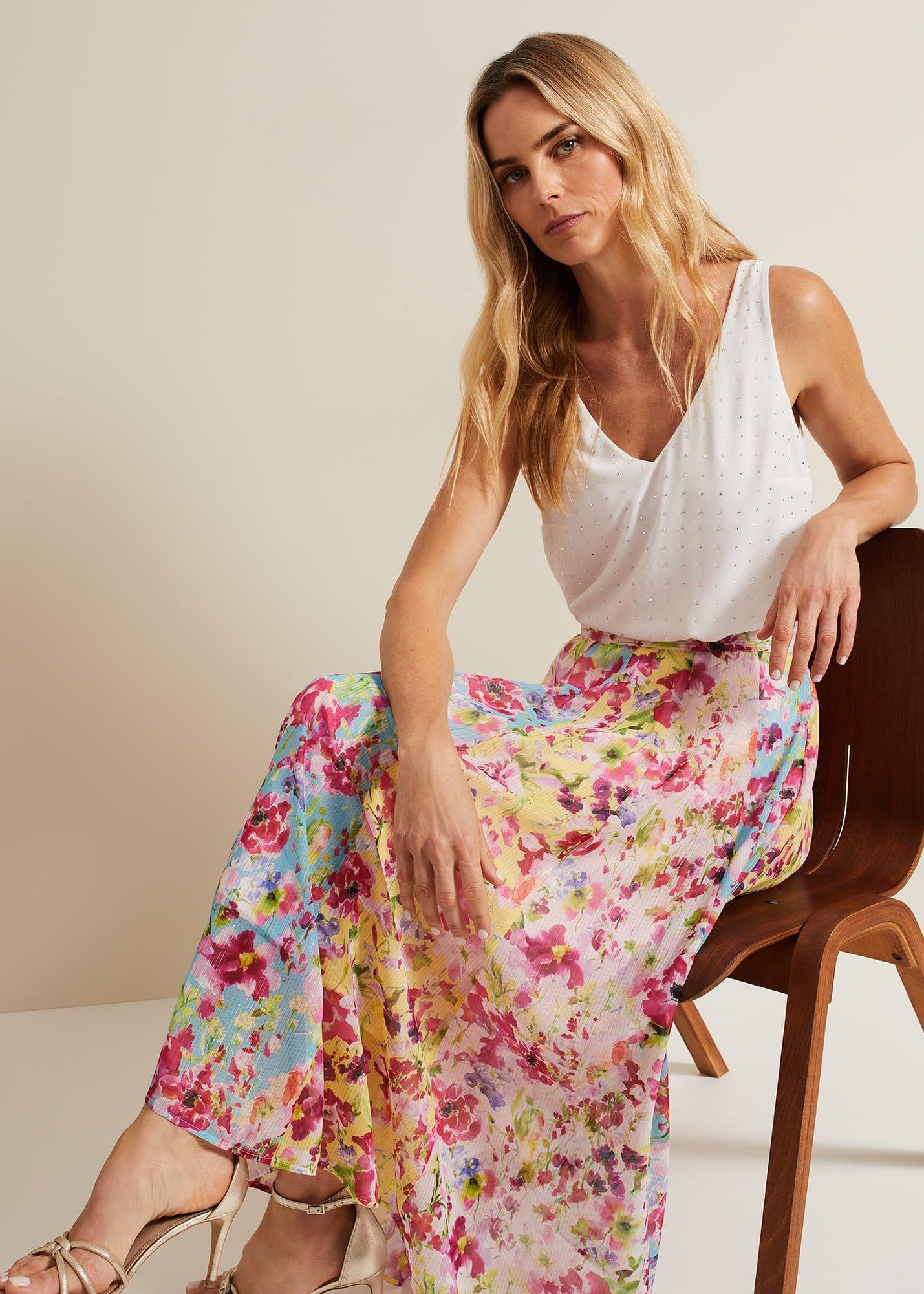 Vivianne Floral Midi Skirt