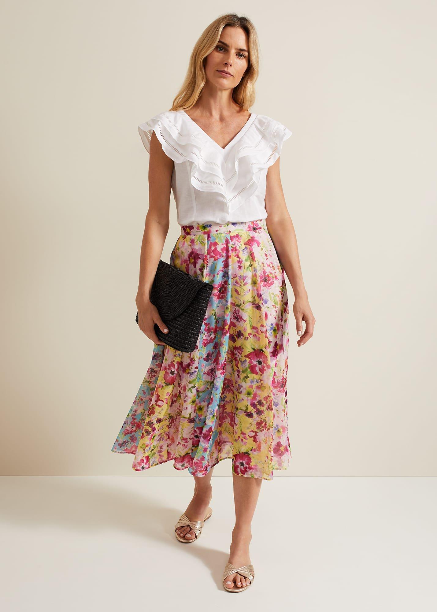 Vivianne Floral Midi Skirt