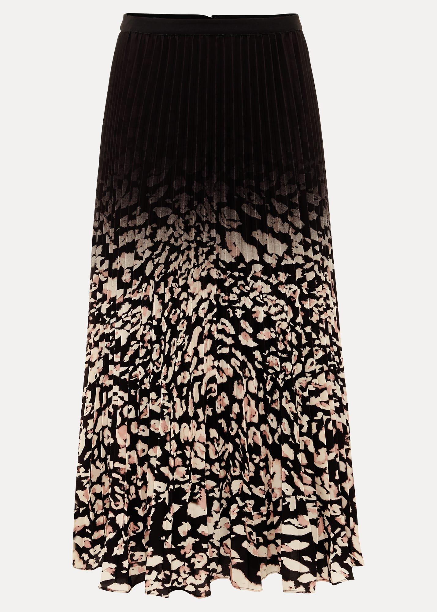 ${product-id}-Elmina Abstract Print Pleated Skirt-Neutral-${view-type}