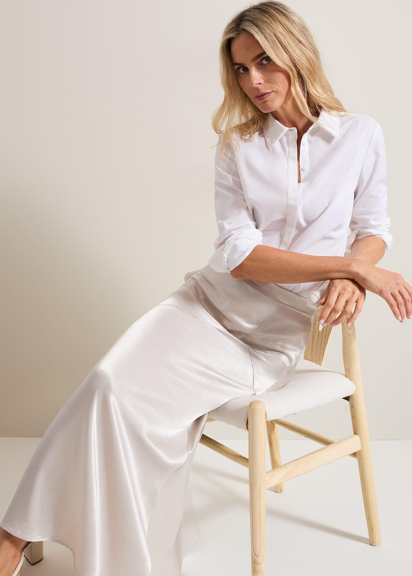 Ophelia Satin Midi Skirt