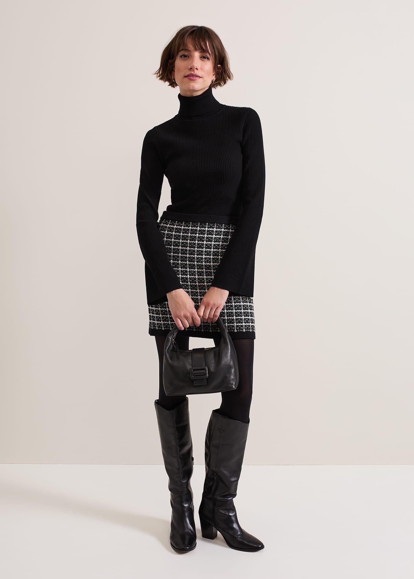 Tiffany Shimmer Check Skirt