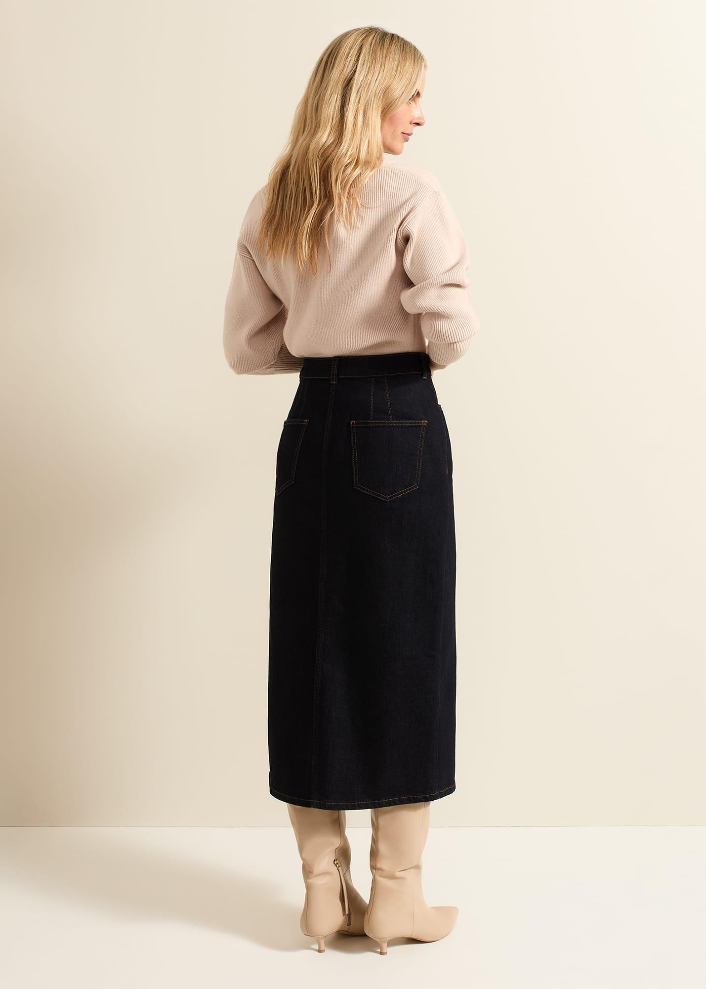 Amani Dark Wash Denim Skirt