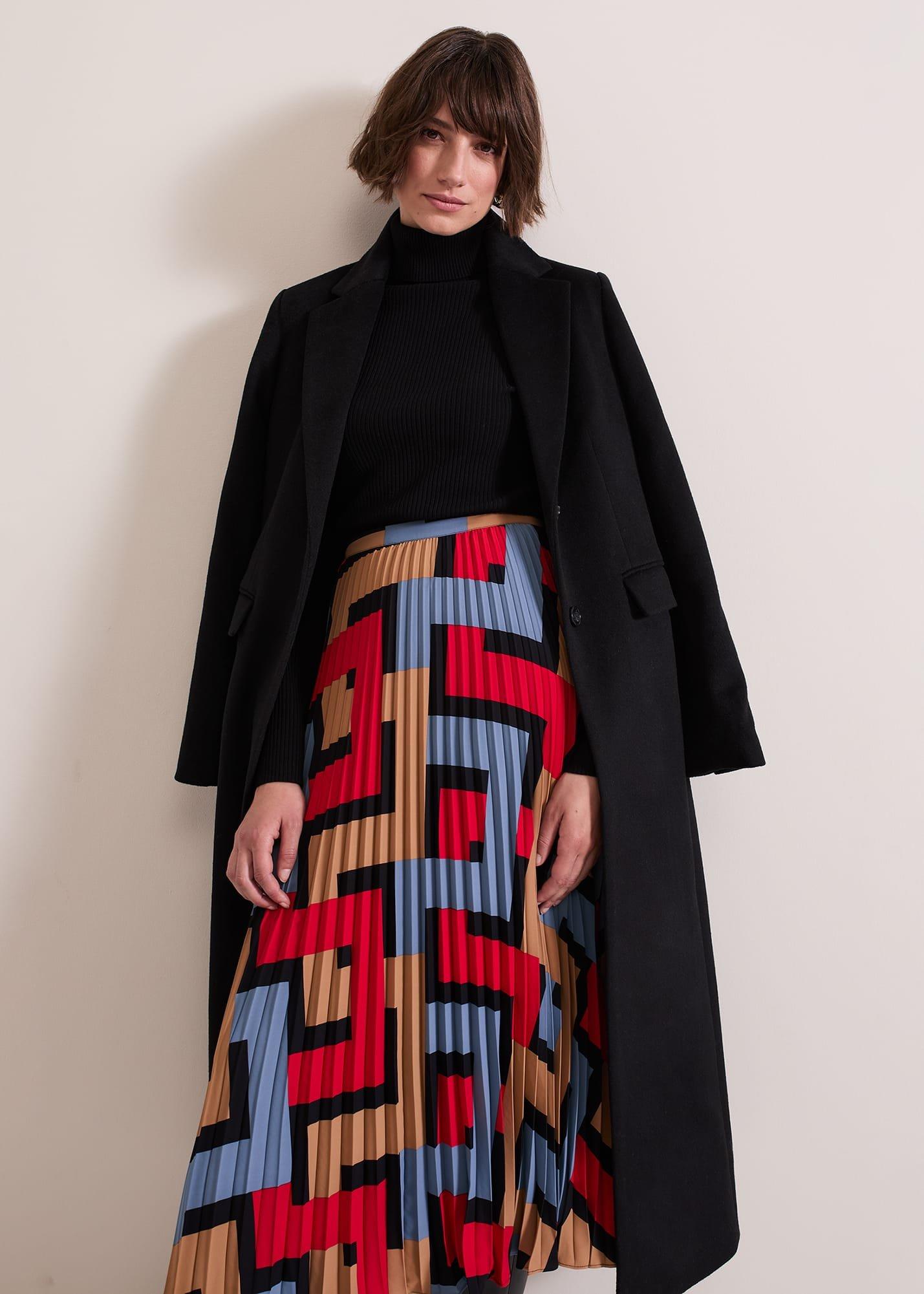 ${product-id}-Elmina Geo Pleated Midi Skirt-Black-${view-type}
