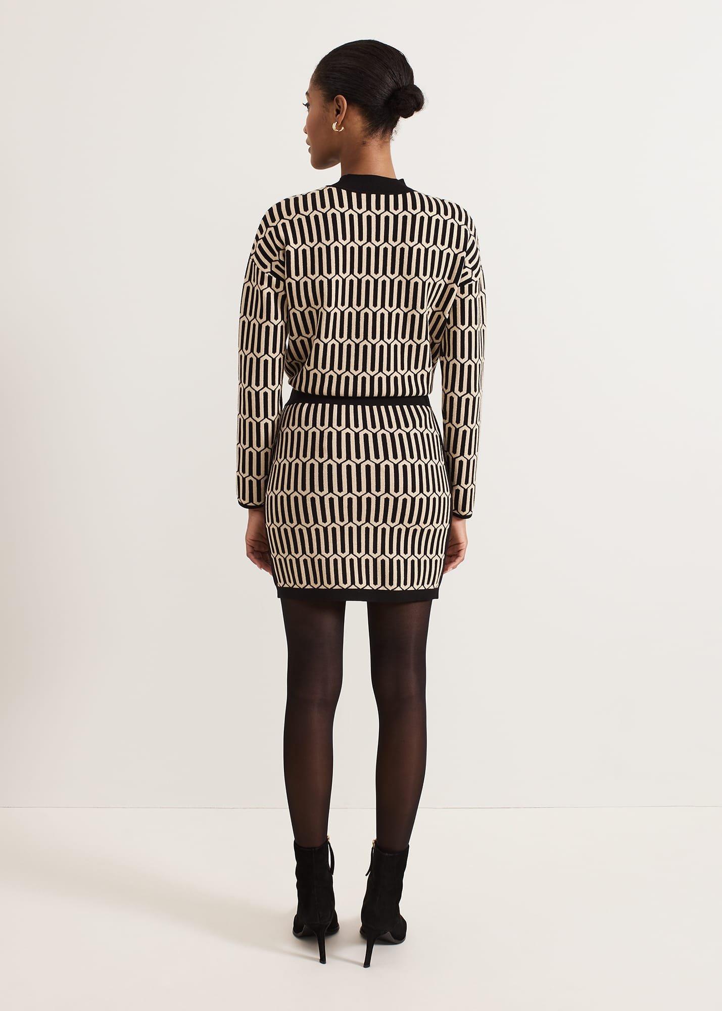 Tanya Shimmer Geo Mini Skirt