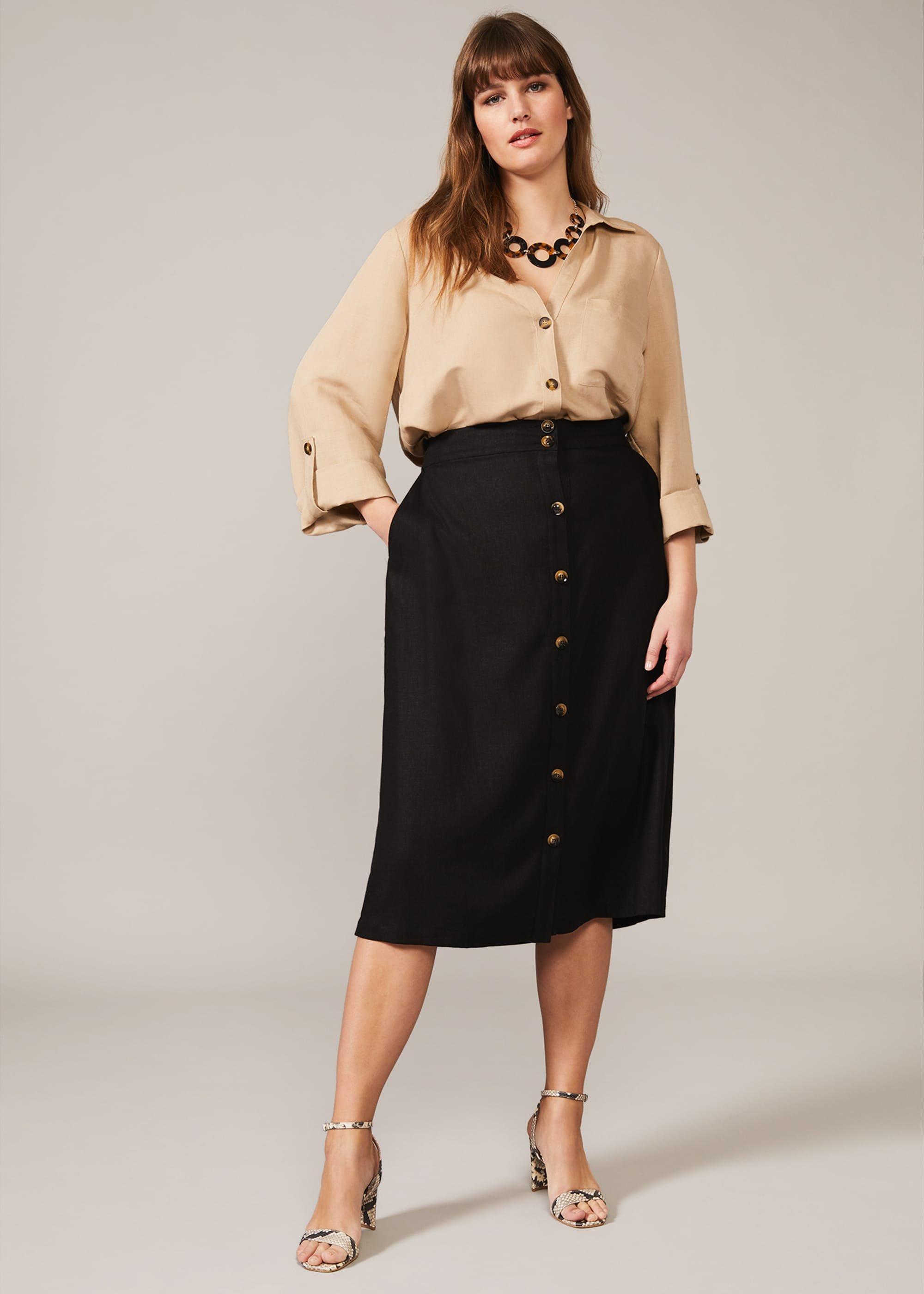 Kristy Button Down Midi Skirt