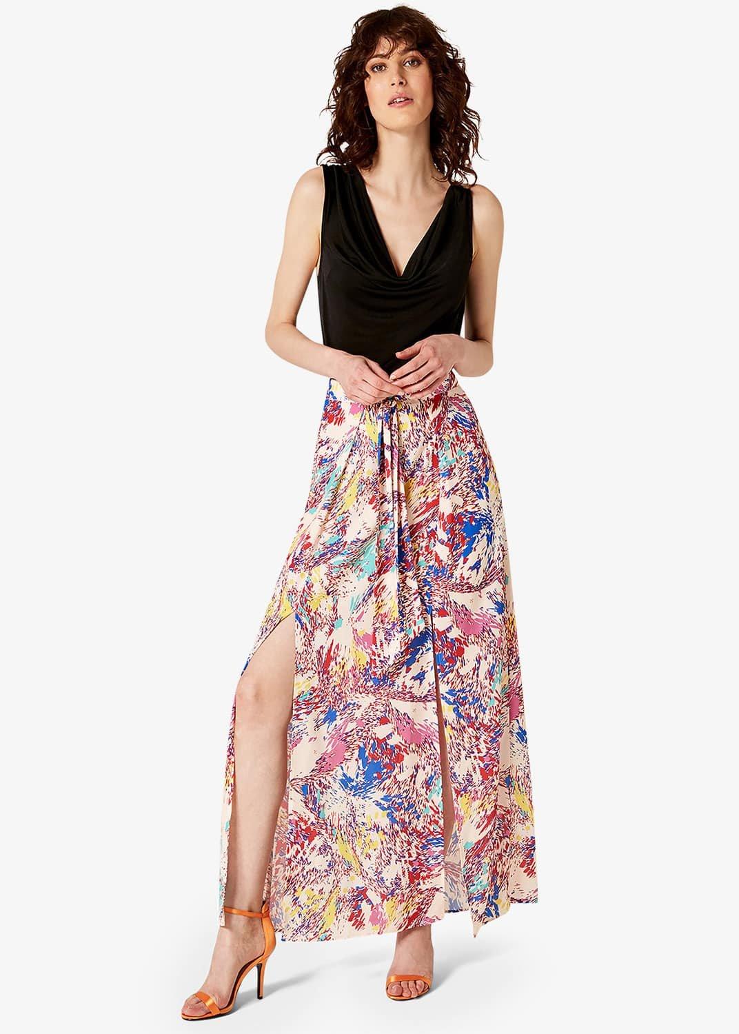 Audrina Print Maxi Skirt
