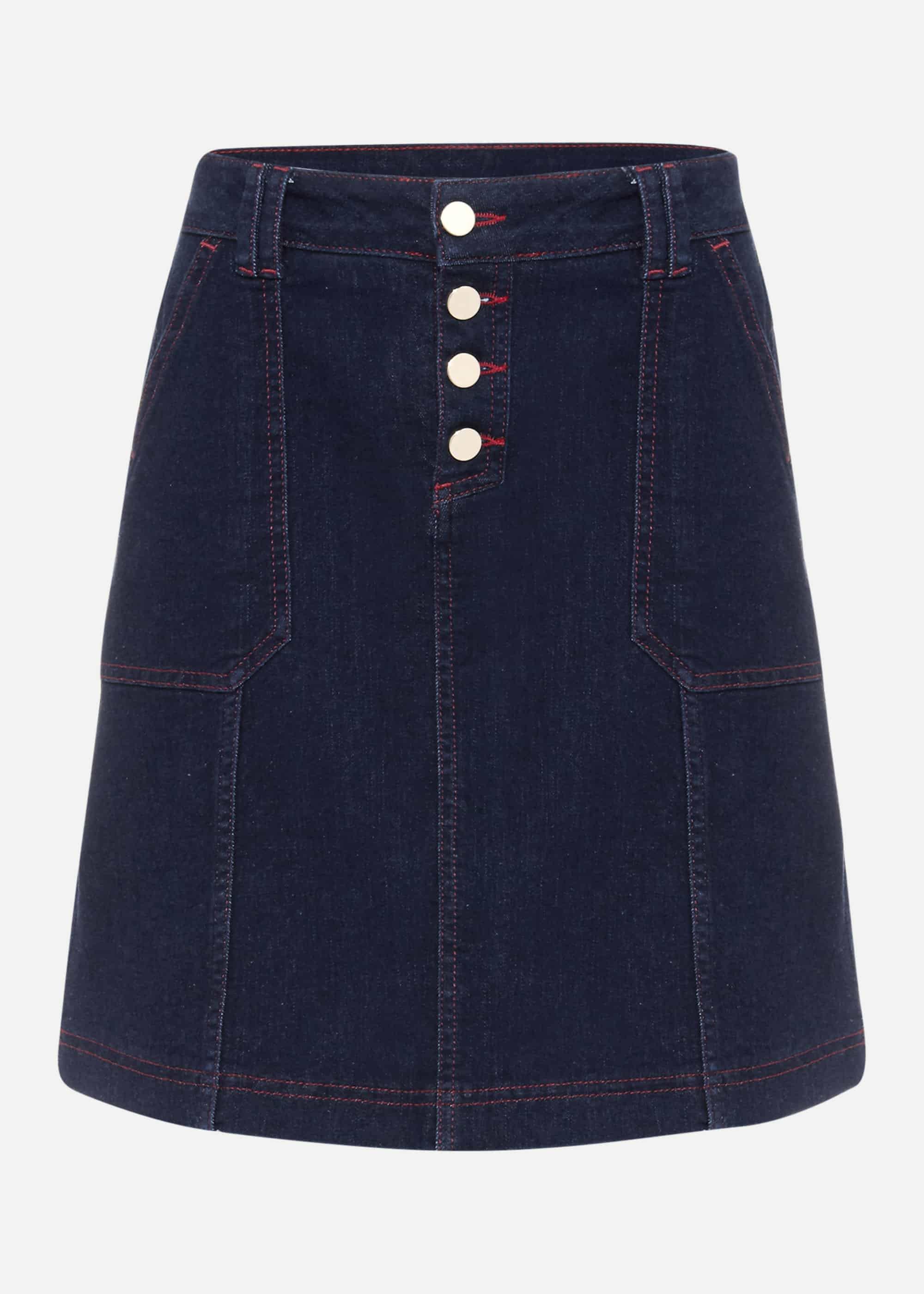 Kandra A-Line Denim Skirt
