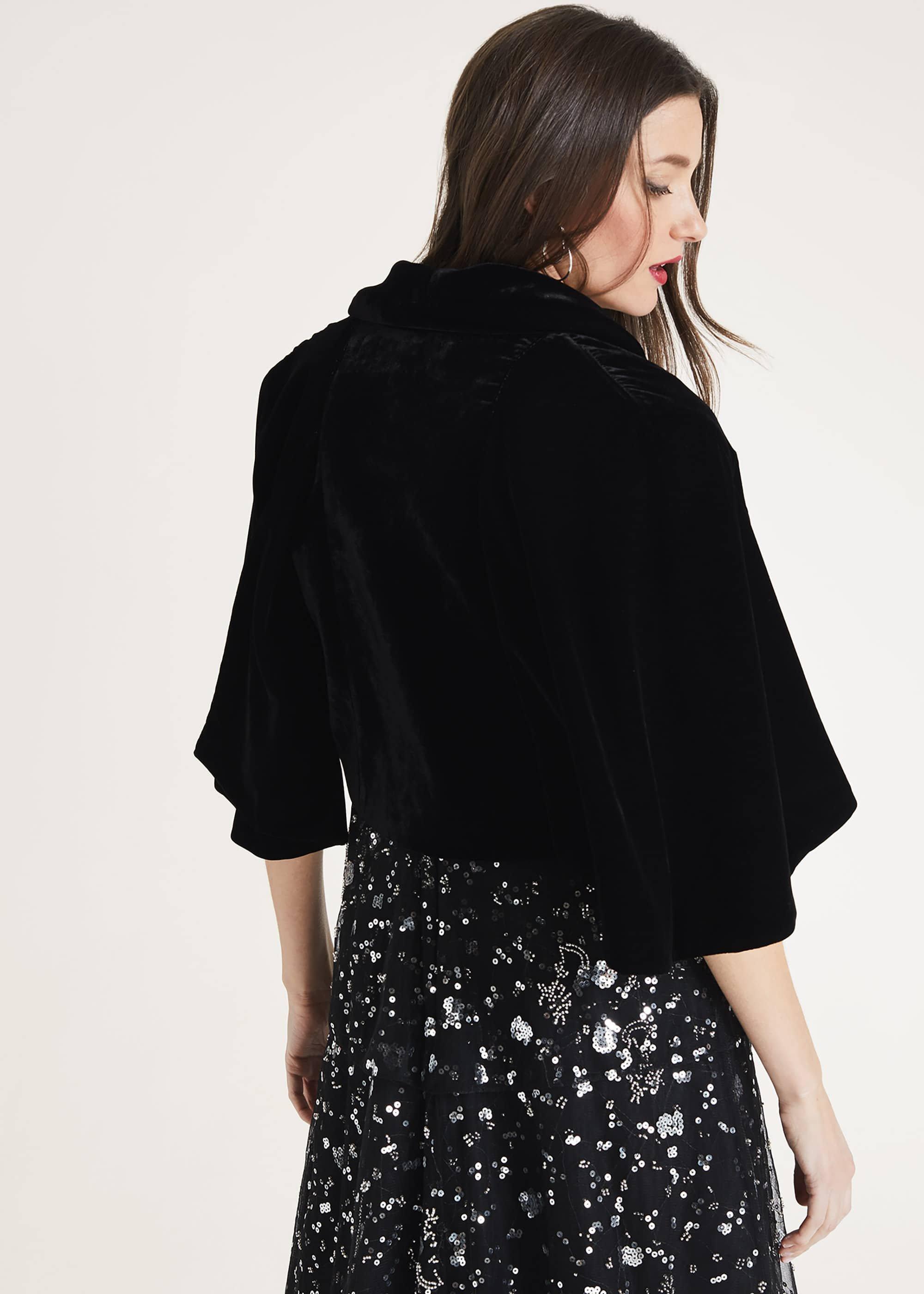 Amalie Velvet Cape Jacket