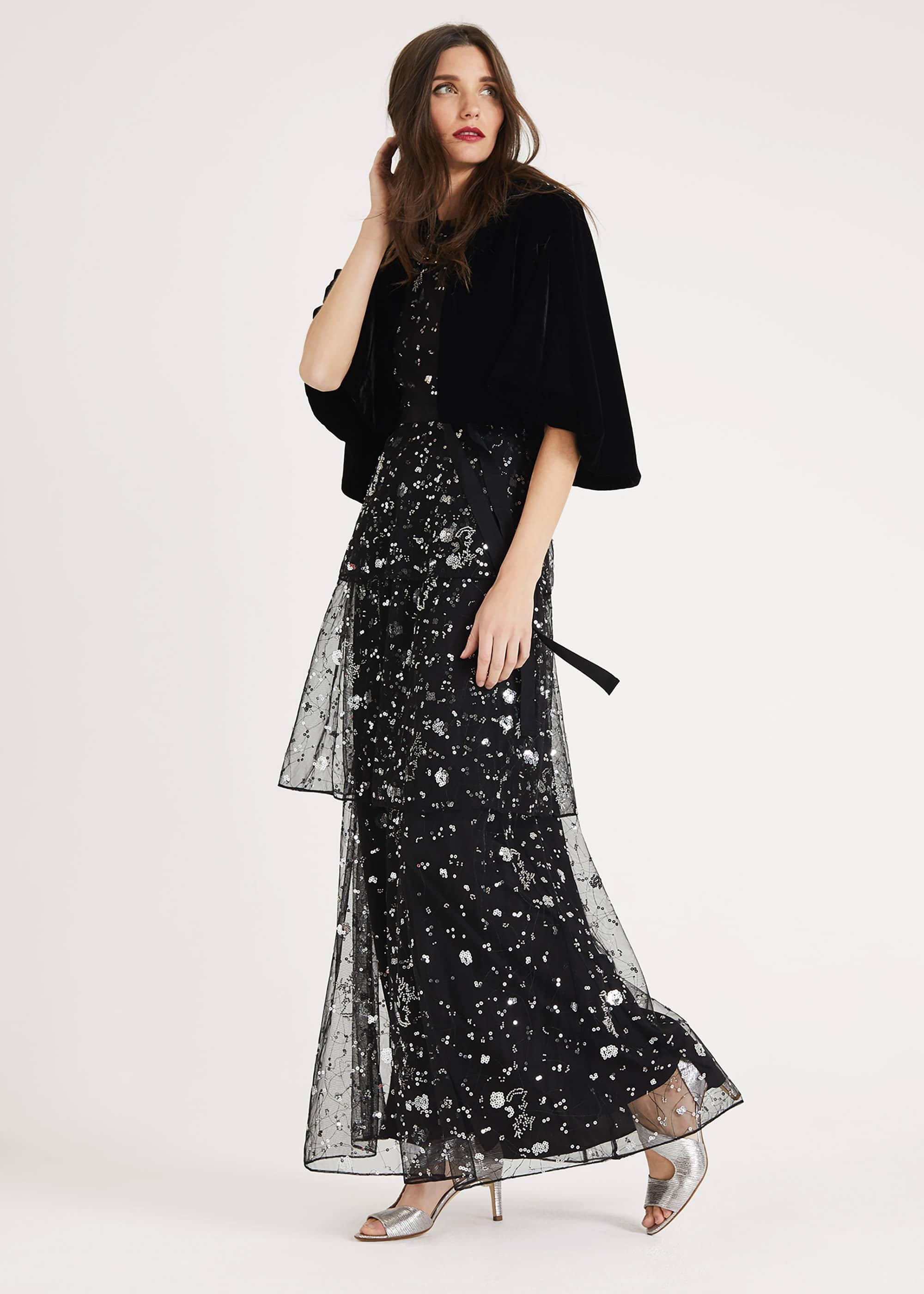 Amalie Velvet Cape Jacket