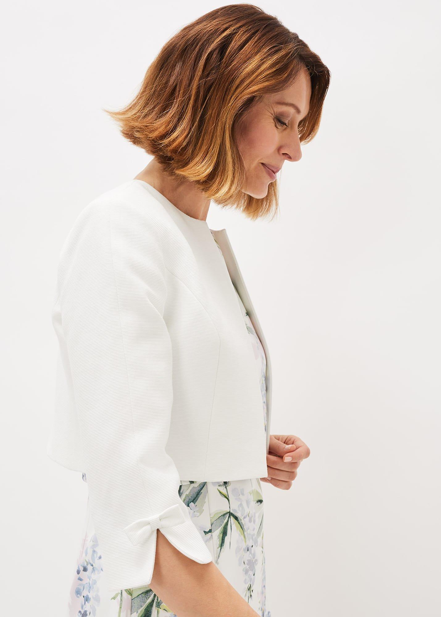 ${product-id}-Zoelle Bow Detail Jacket-Ivory-${view-type}