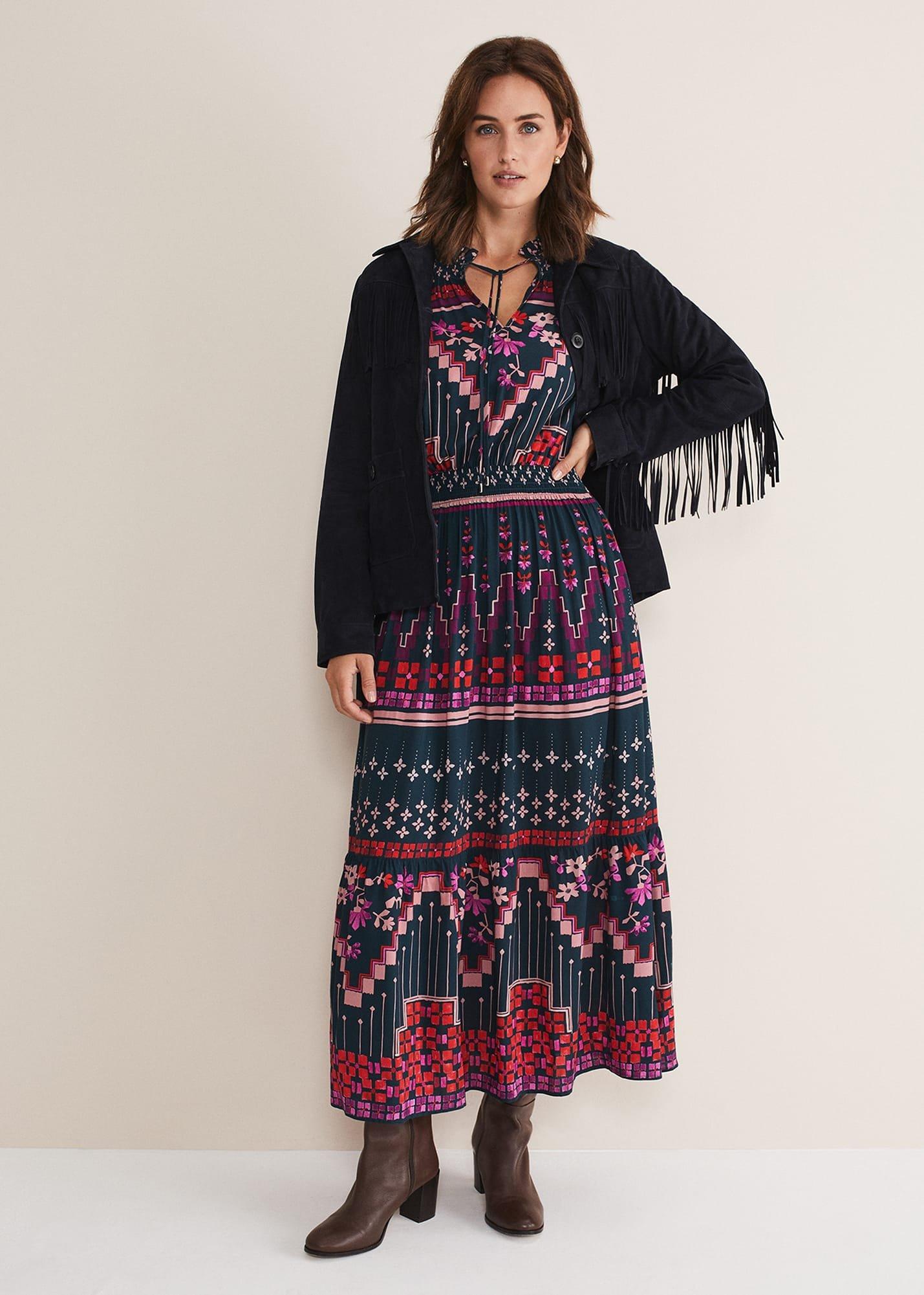 Flora Fringe Suede Jacket