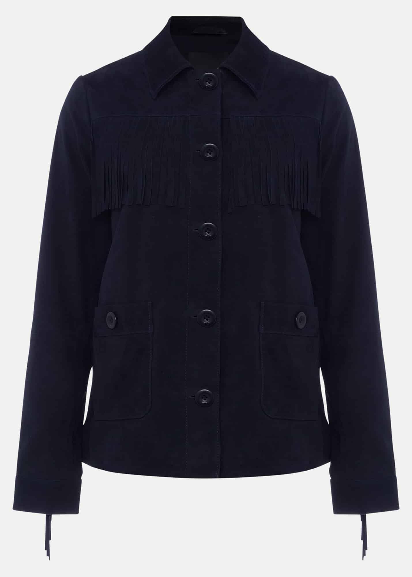 Flora Fringe Suede Jacket