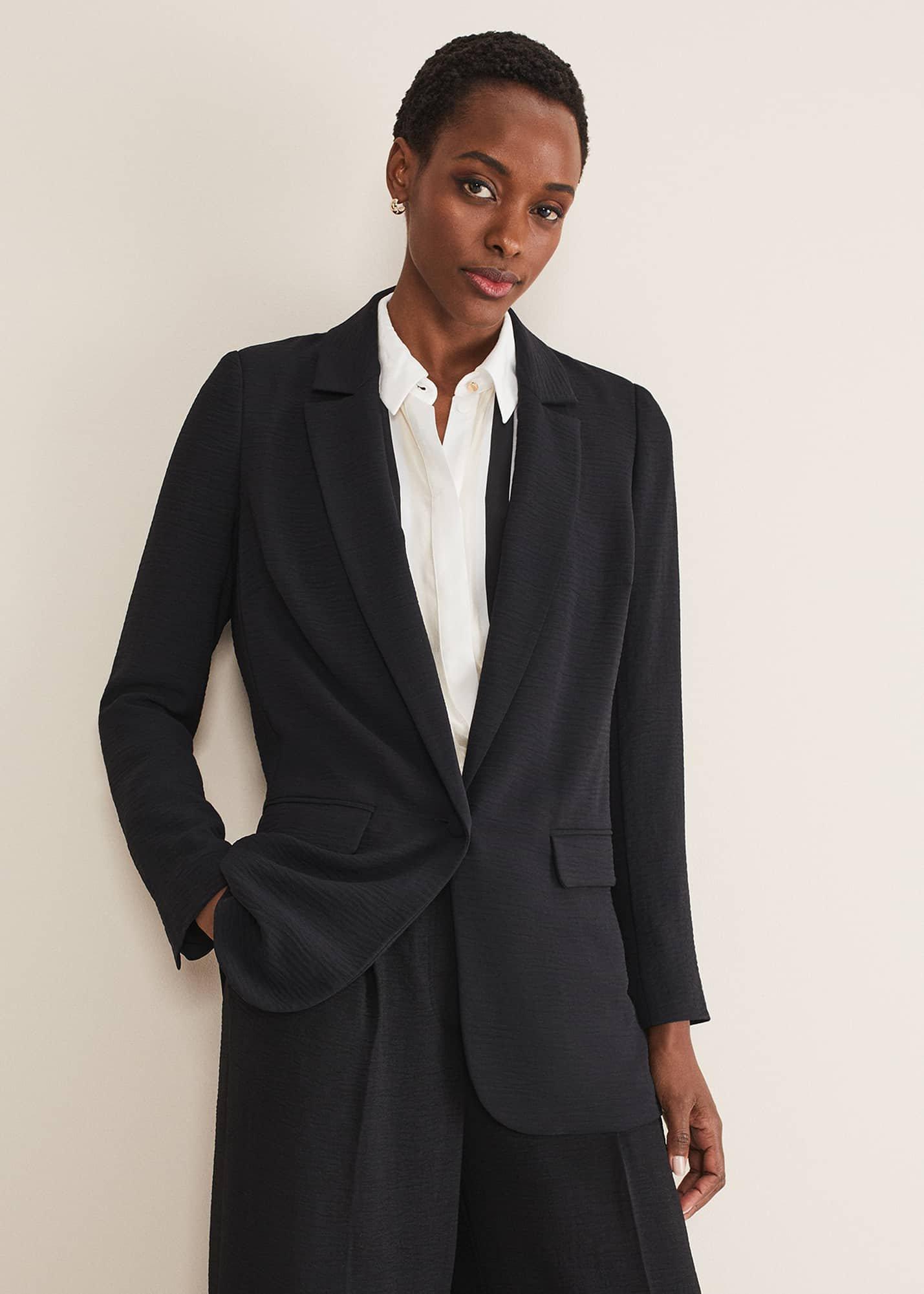 Opal Black Blazer