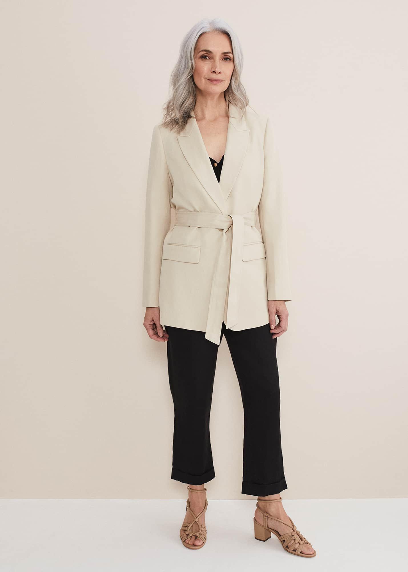 Inessa Linen Belted Blazer
