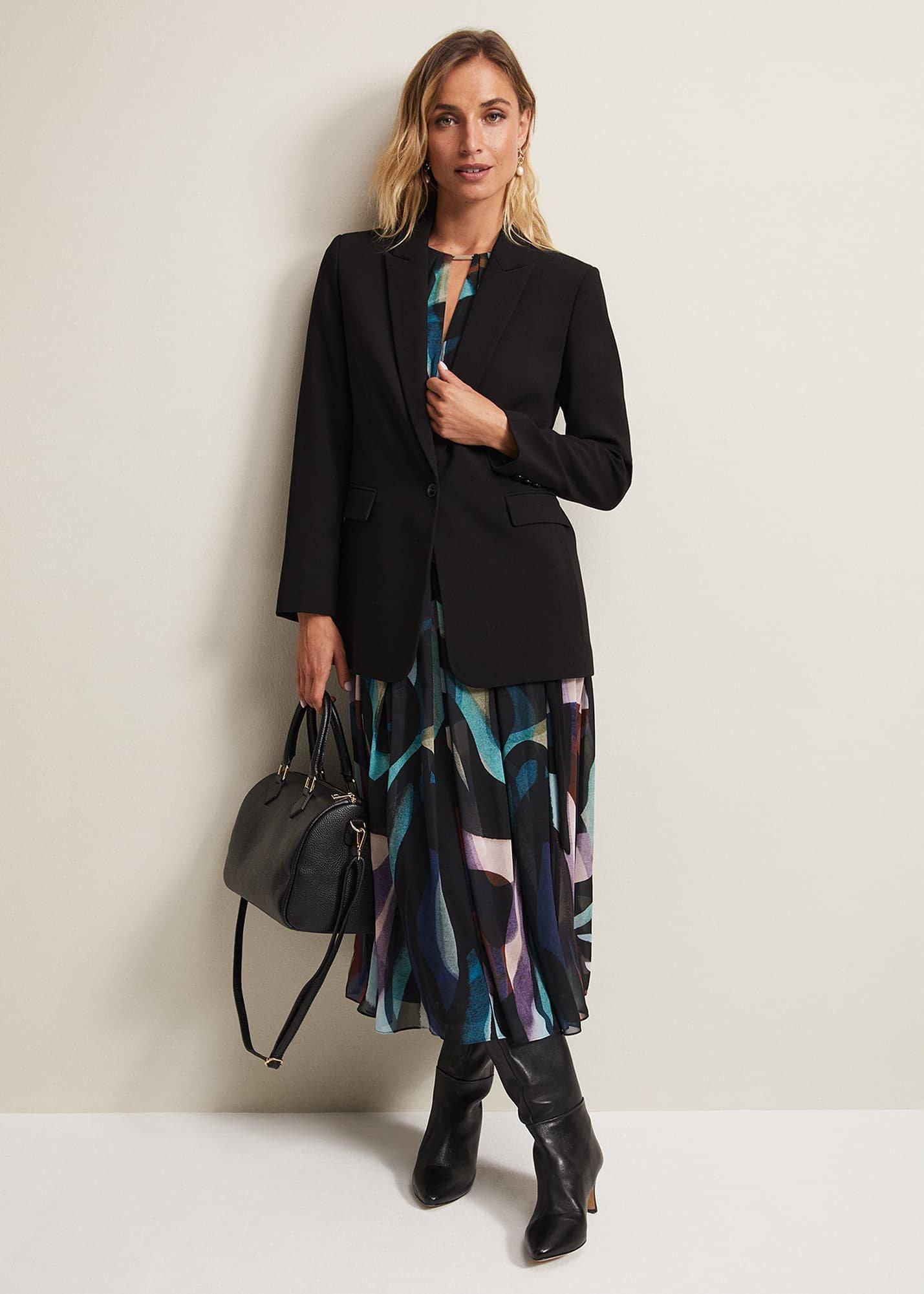 Neah Black Crepe Blazer
