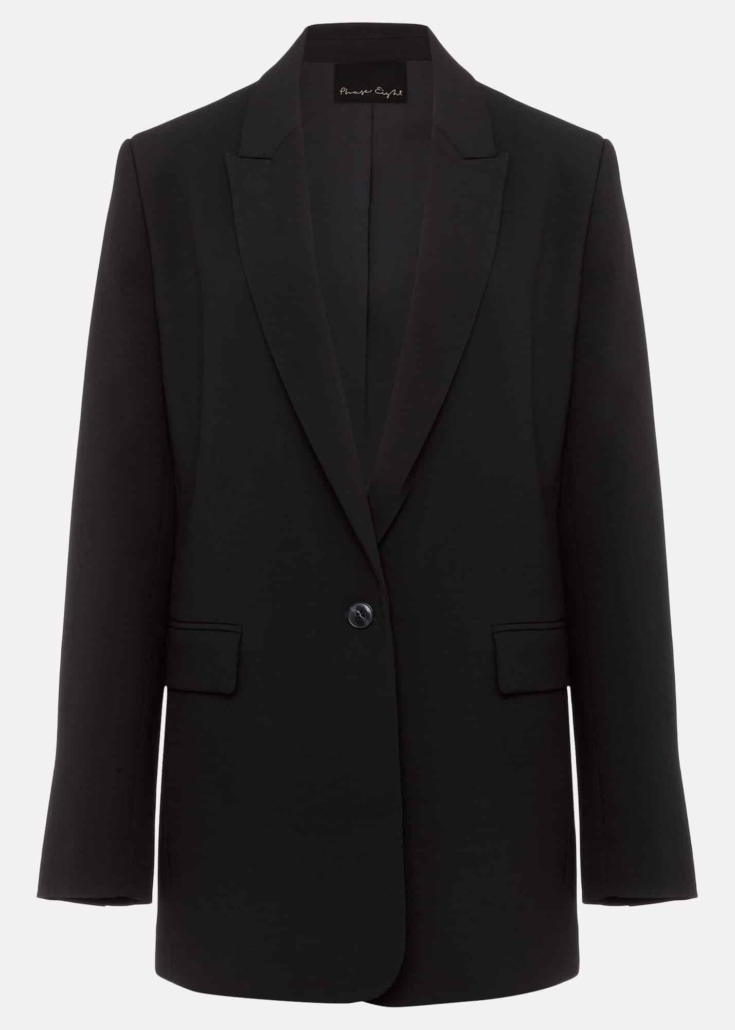 Neah Black Crepe Blazer