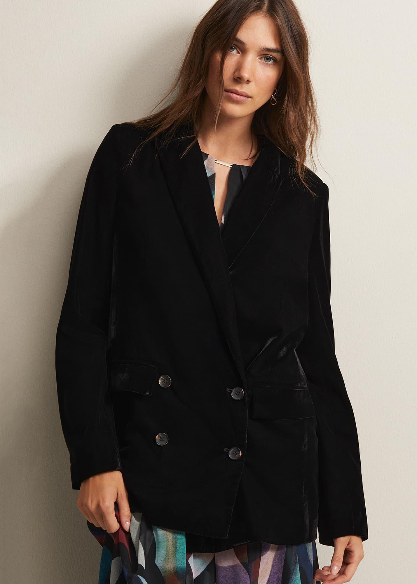 Avani Black Velvet Blazer