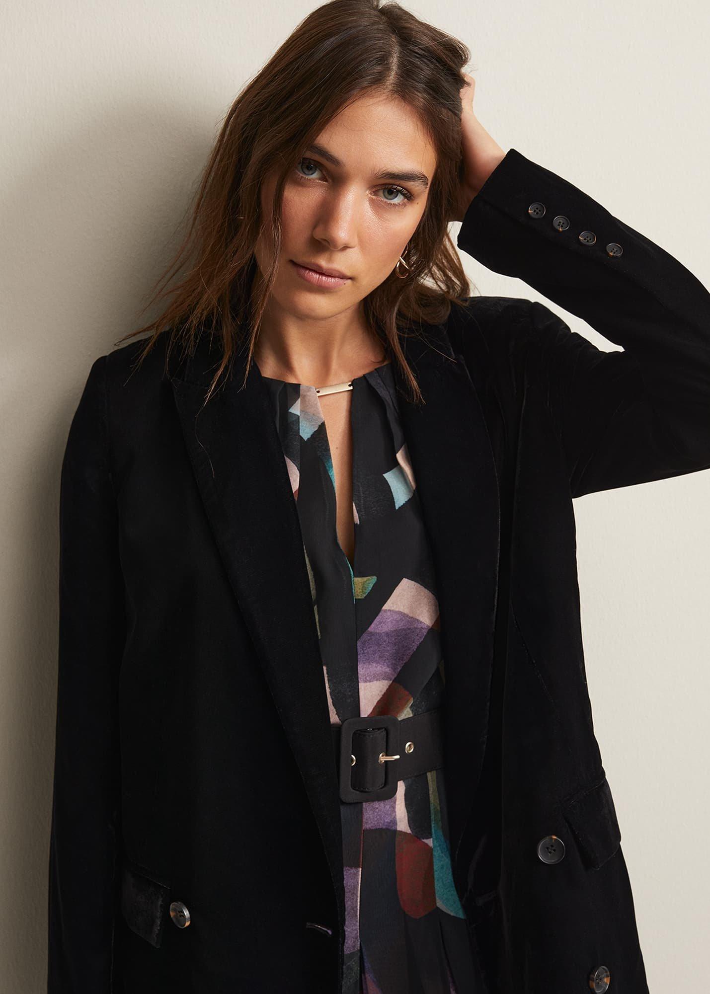 Avani Black Velvet Blazer