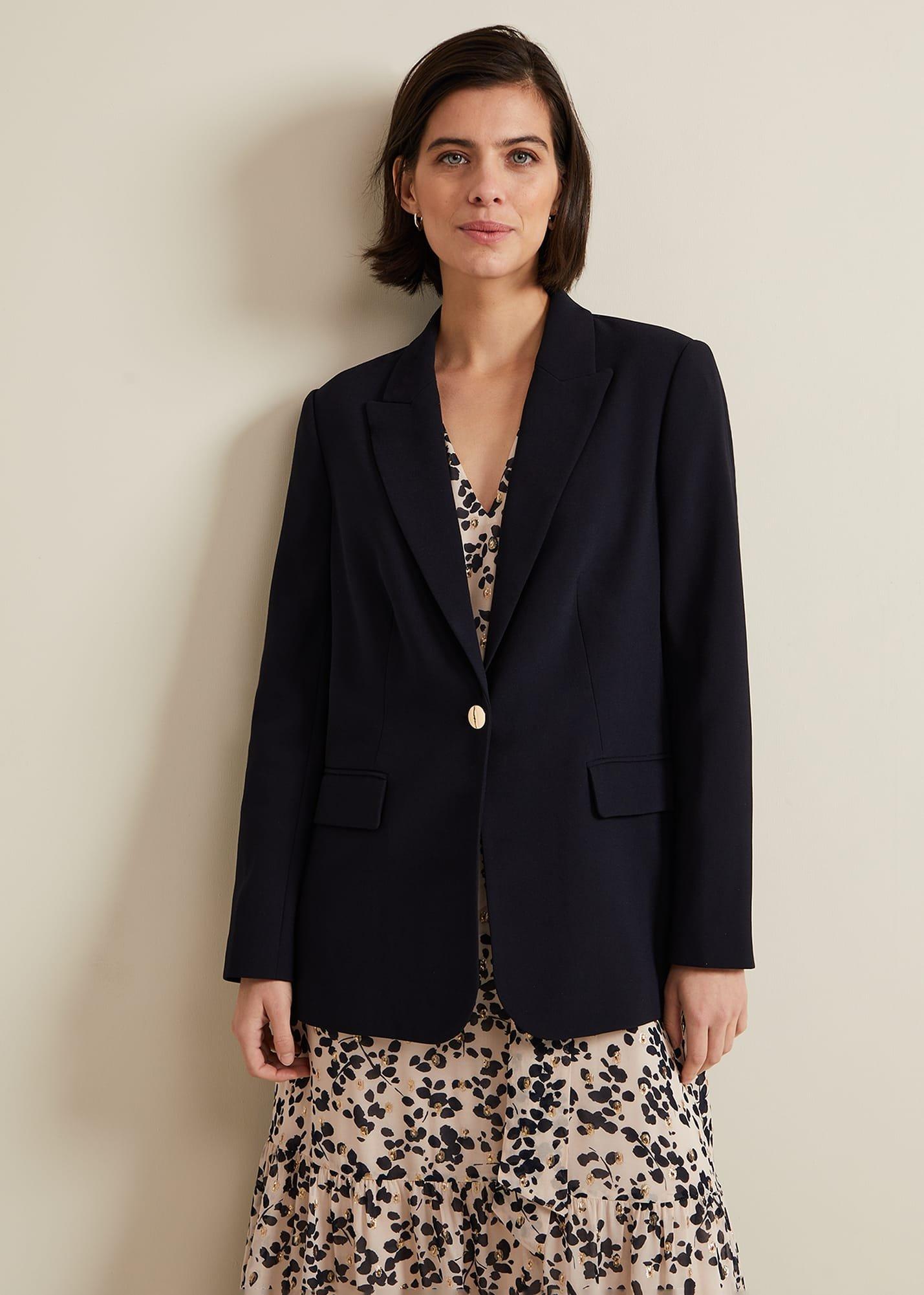 Elandra Navy Tux Blazer