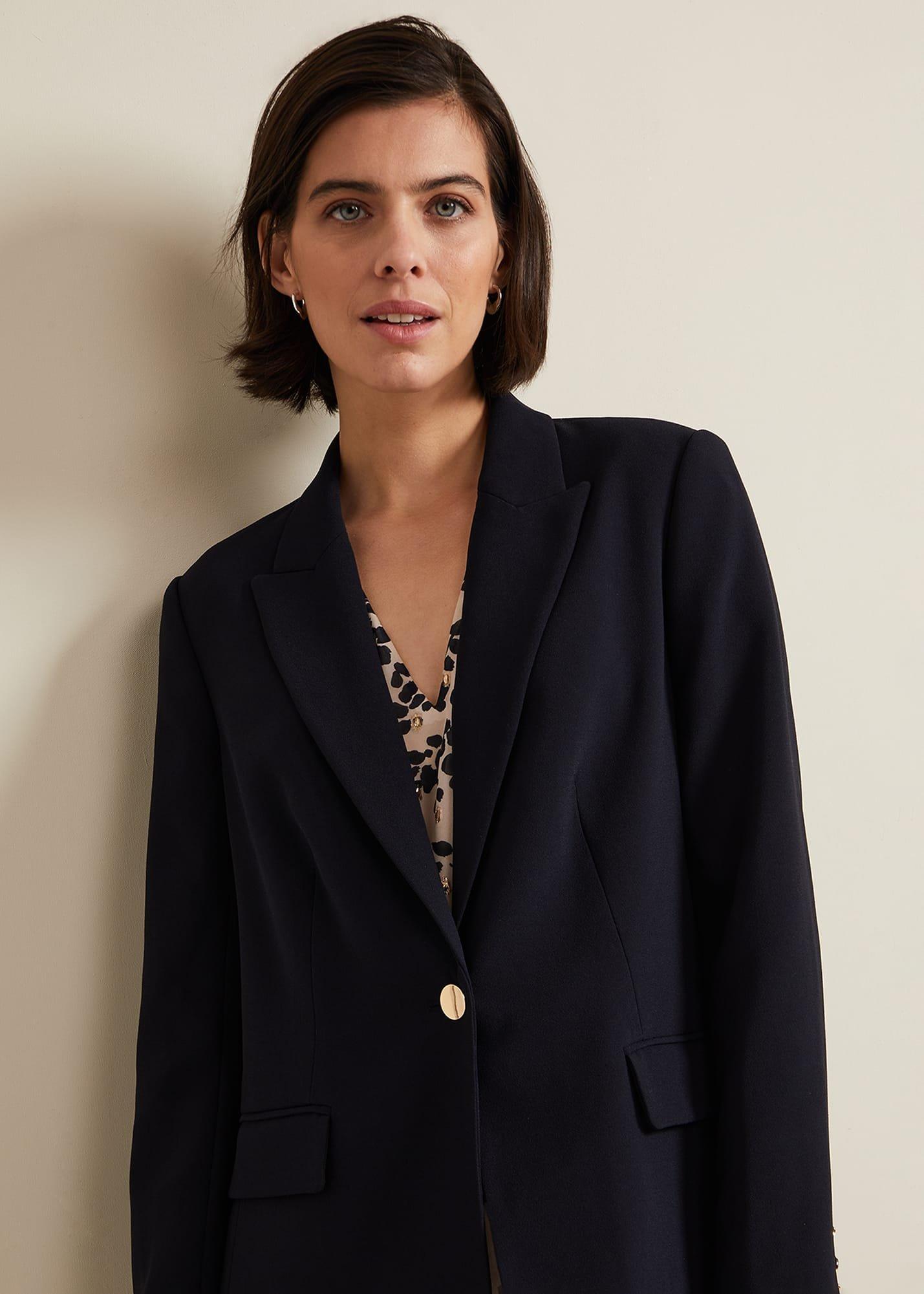 Elandra Navy Tux Blazer