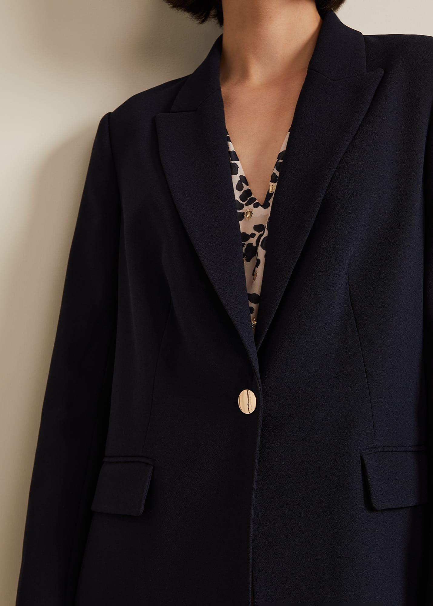 Elandra Navy Tux Blazer